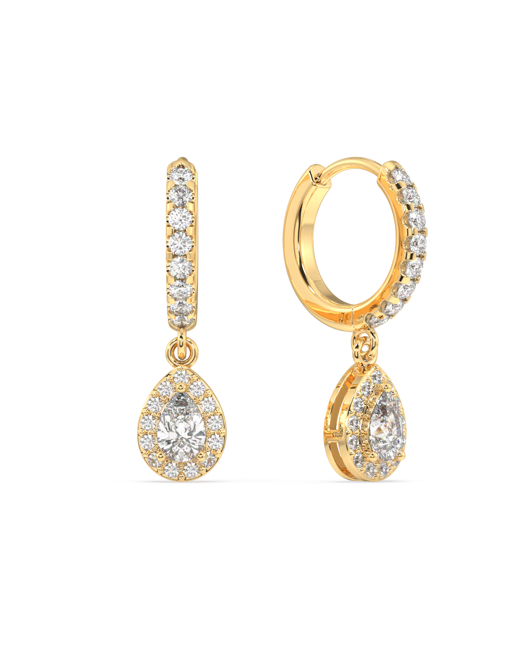 Big Drop Hoop Earrings