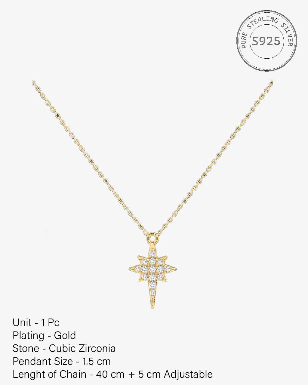 Shooting Star Charm Necklace