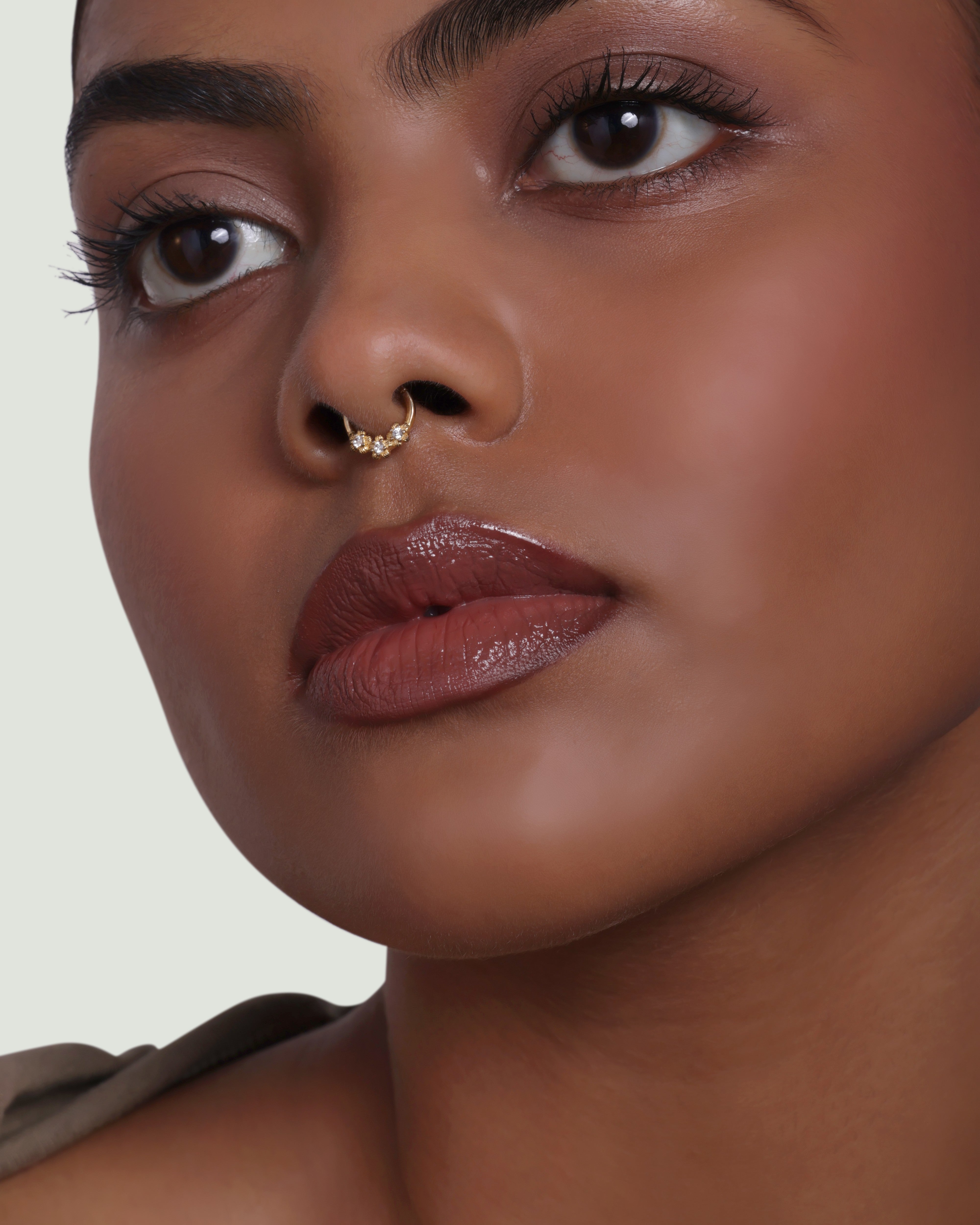 Floral Drop Septum Ring
