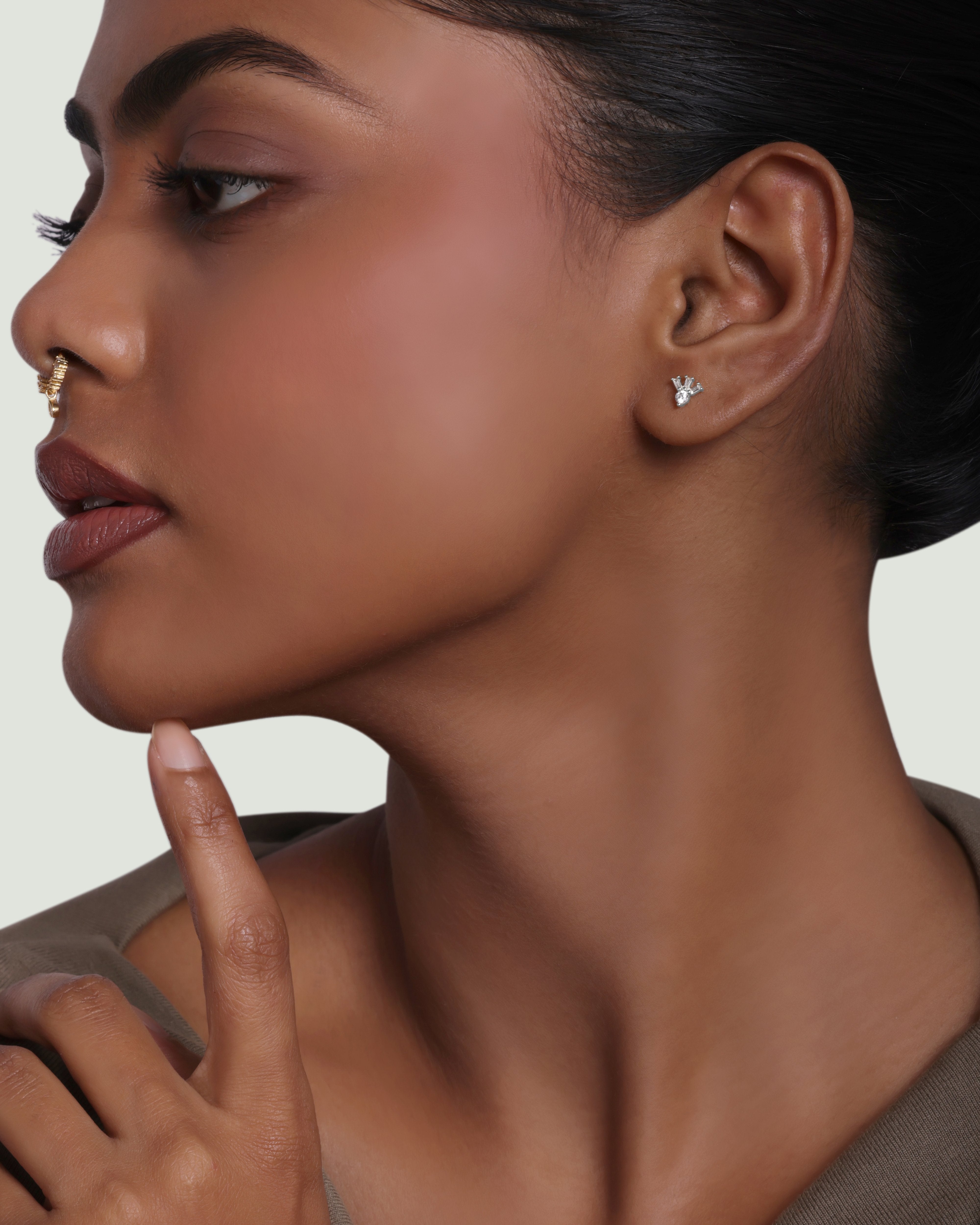 Baguette Rays Stud Earrings