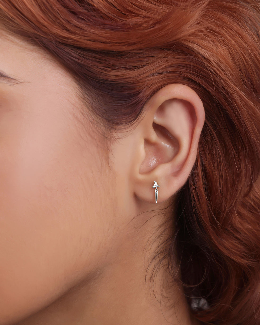 Mini Pave' Geometric Stud Earrings