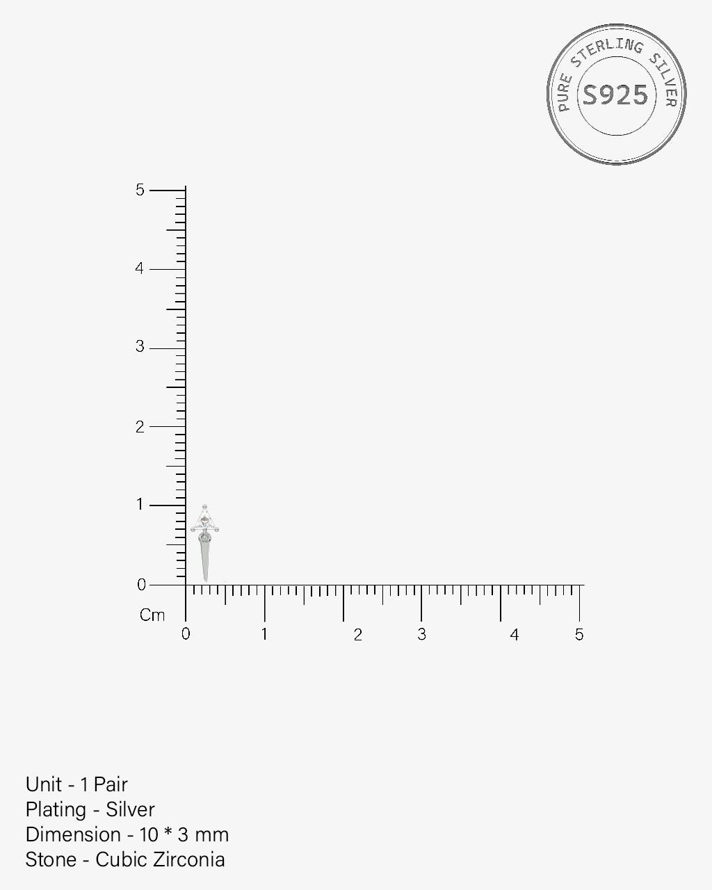 Mini Pave' Geometric Stud Earrings