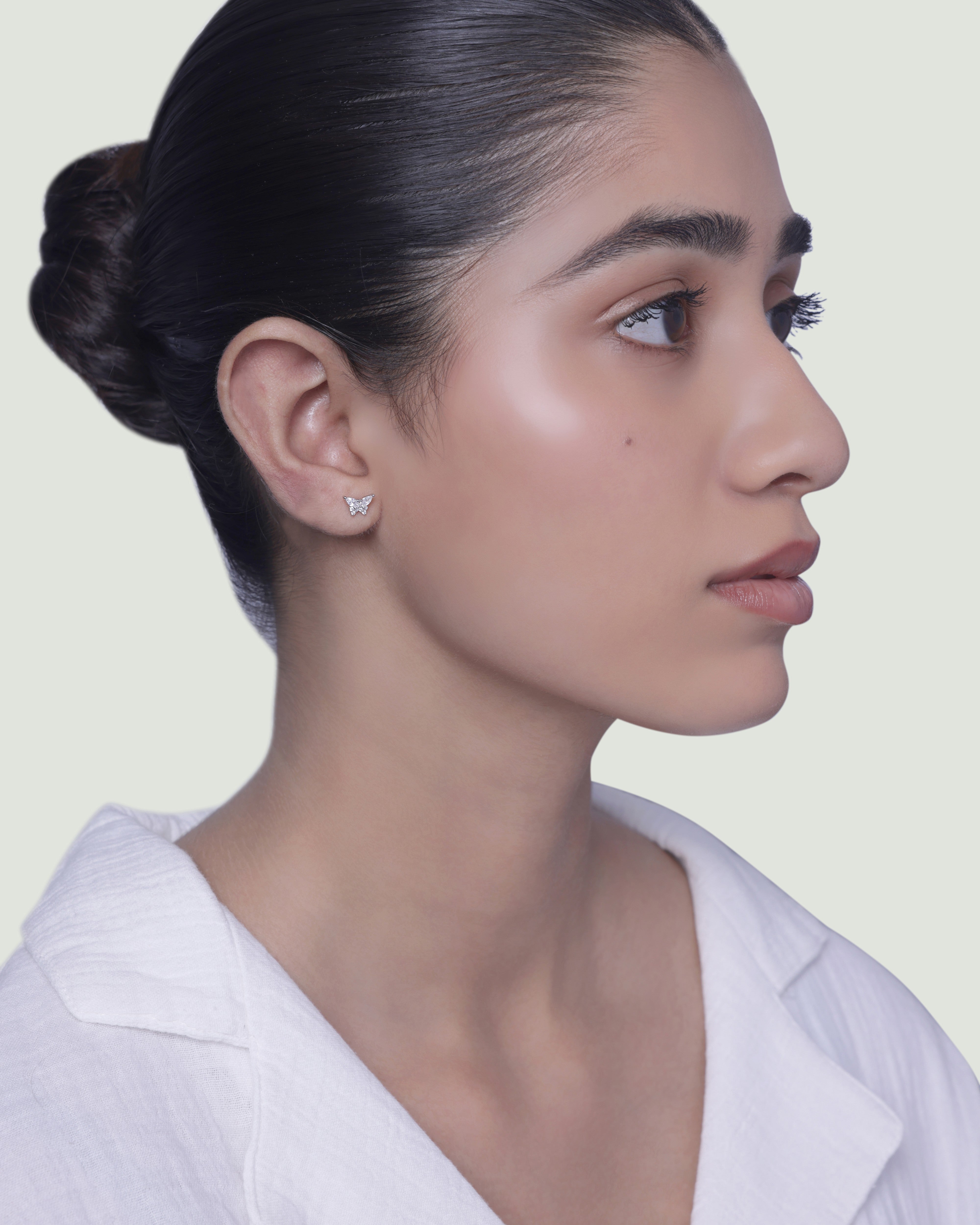 Radiant Butterfly Stud Earrings