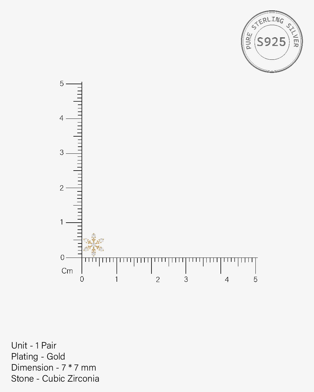 Snowflake Stud Earrings