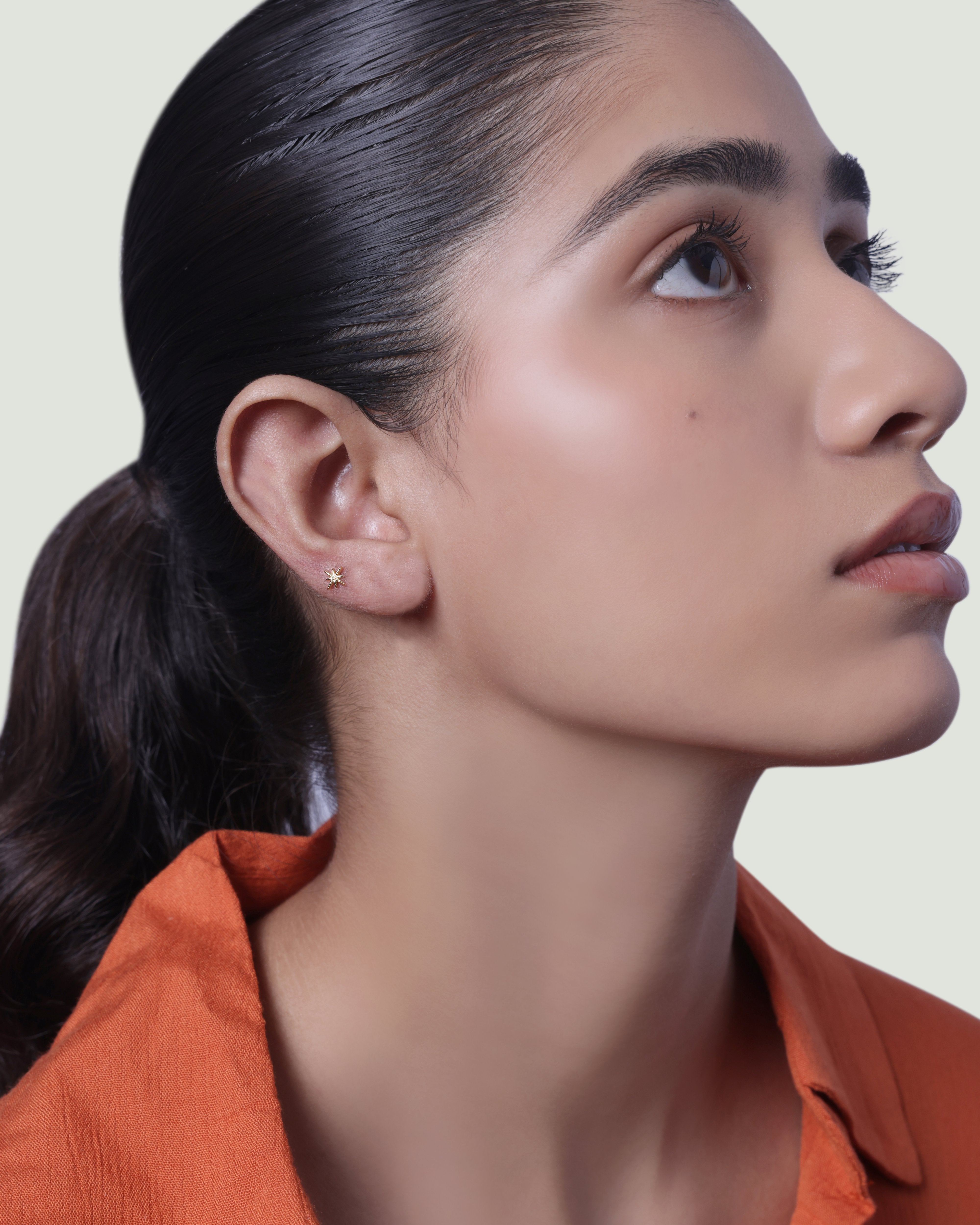 Dainty Star Flat Back Screw Stud Earrings