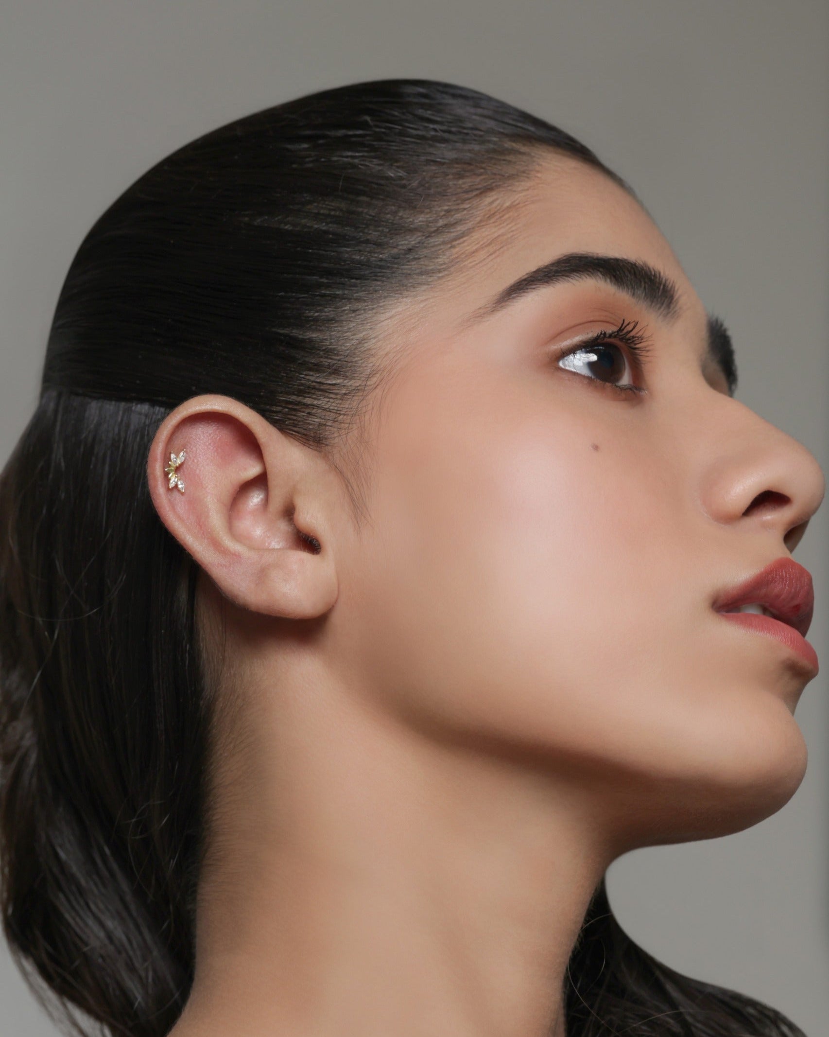 Lumiere Leaf Stud Earrings