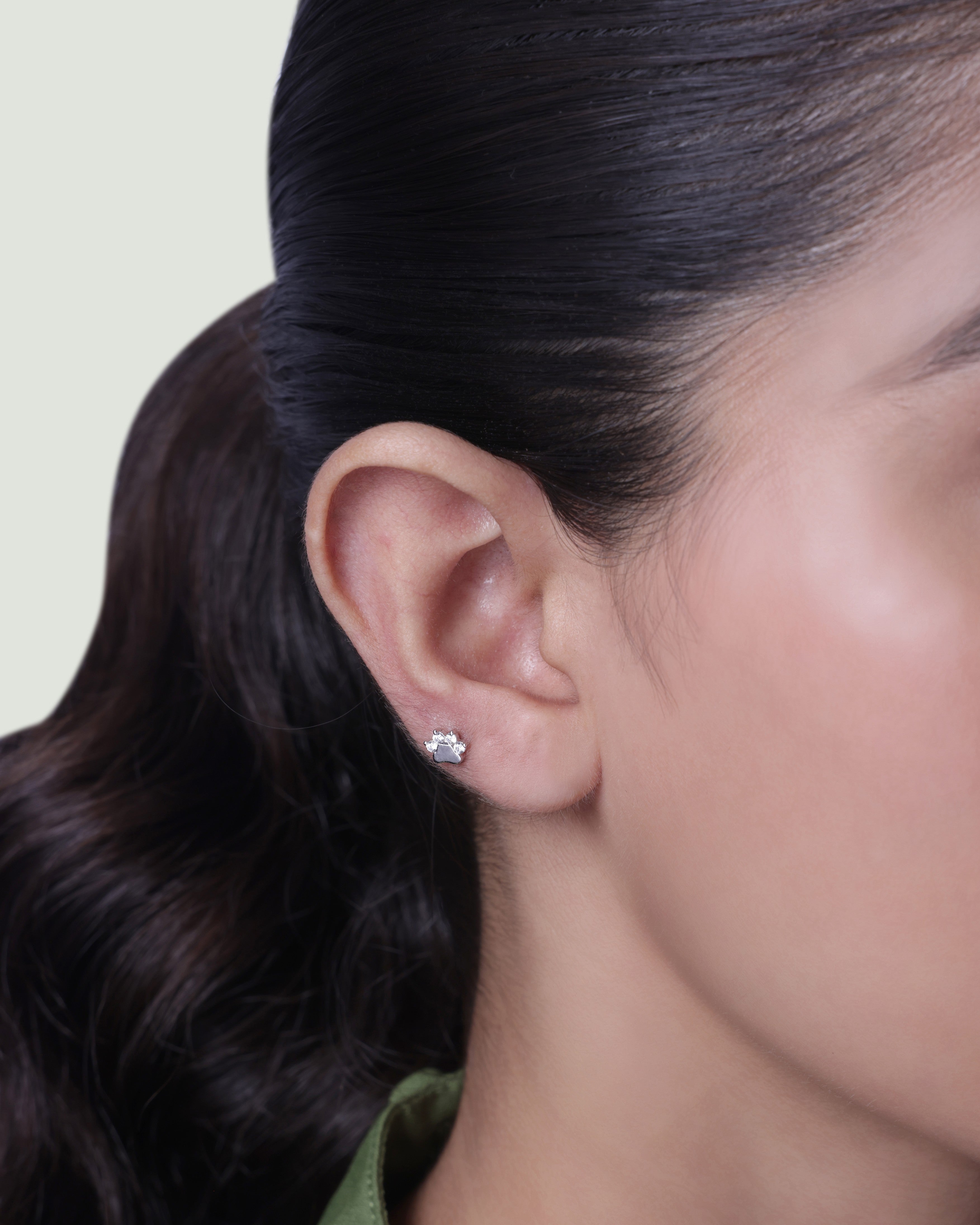 The Paw Sparkle Stud Earrings