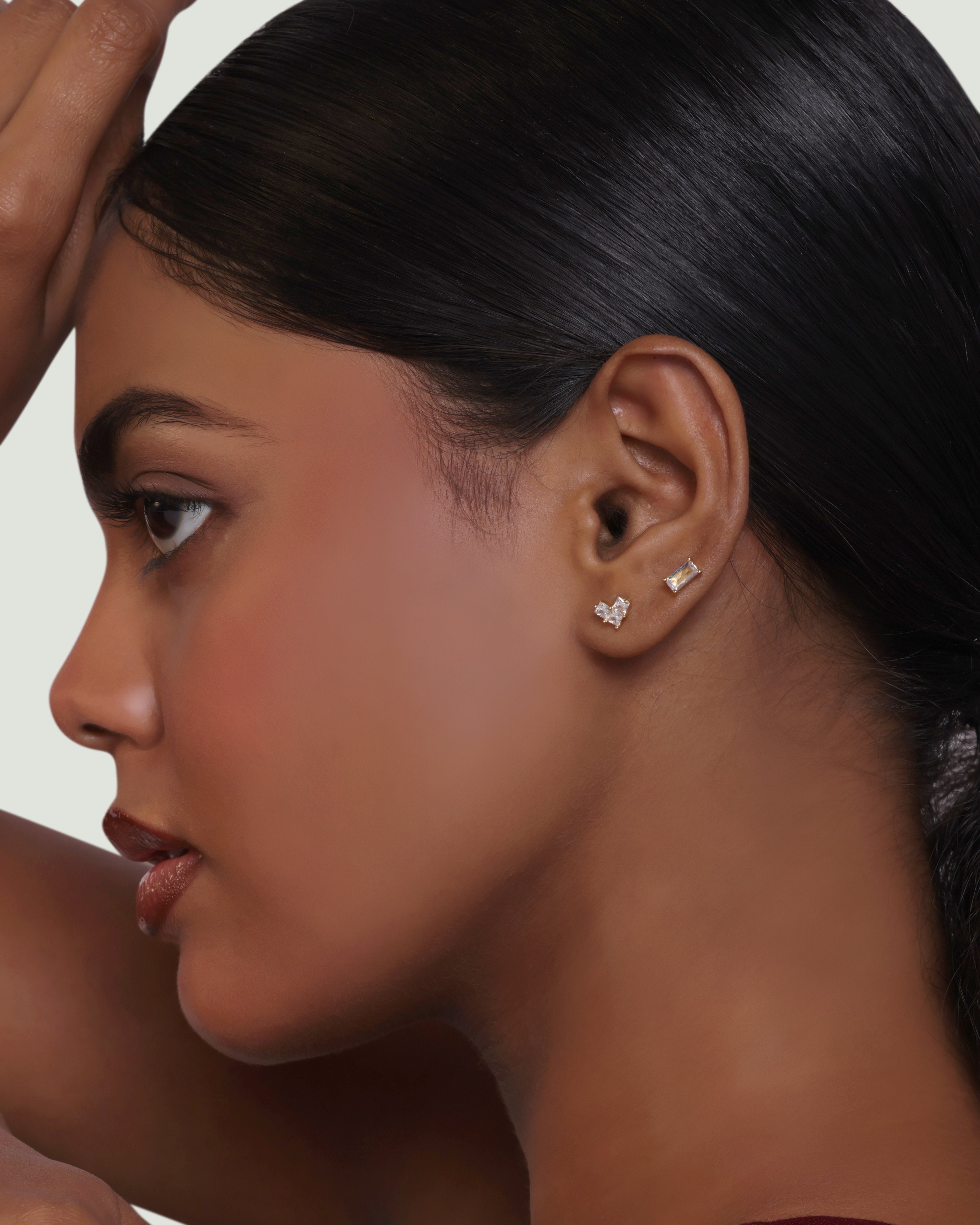 Cupid Flat Back Stud Earrings