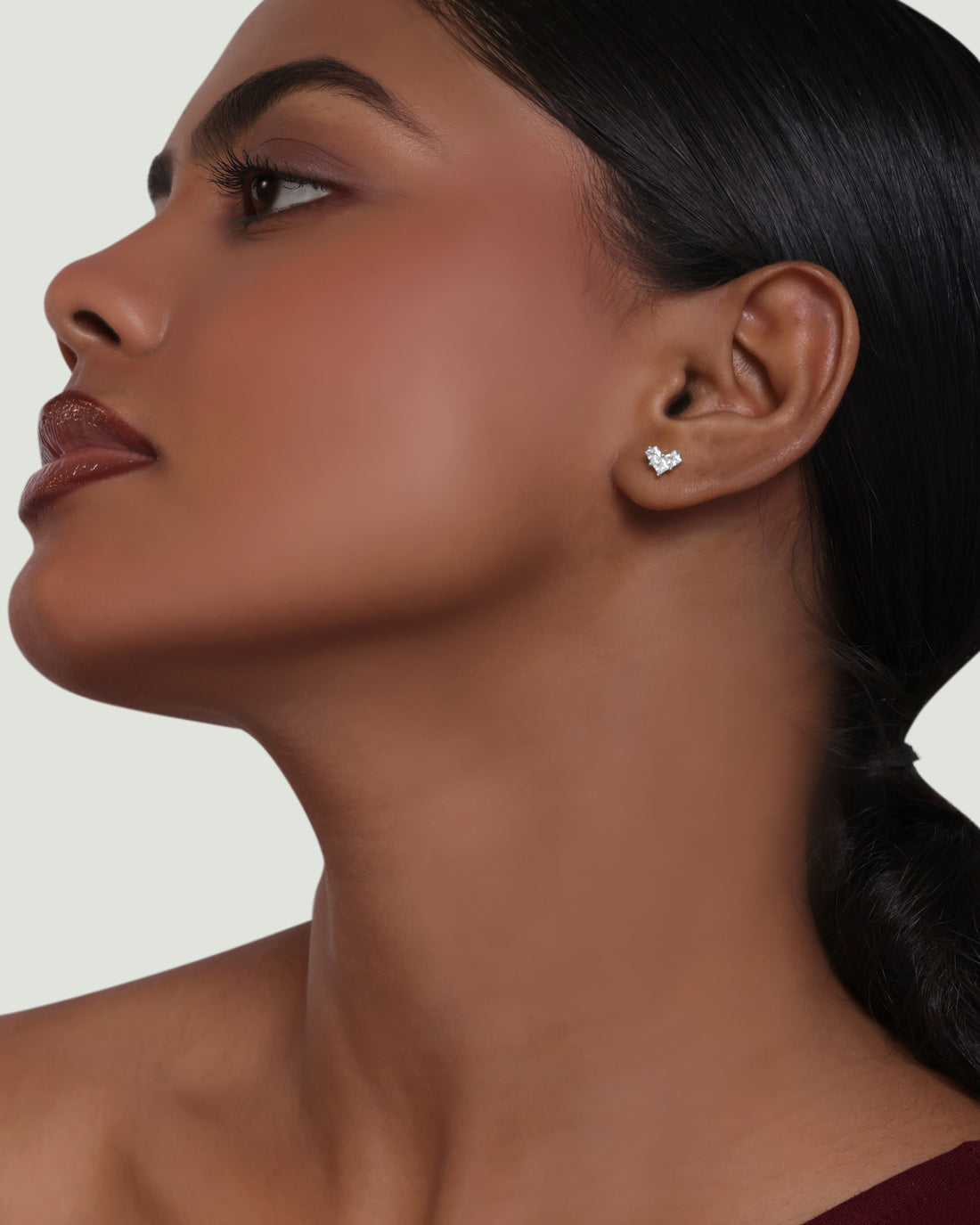 Cupid Flat Back Stud Earrings