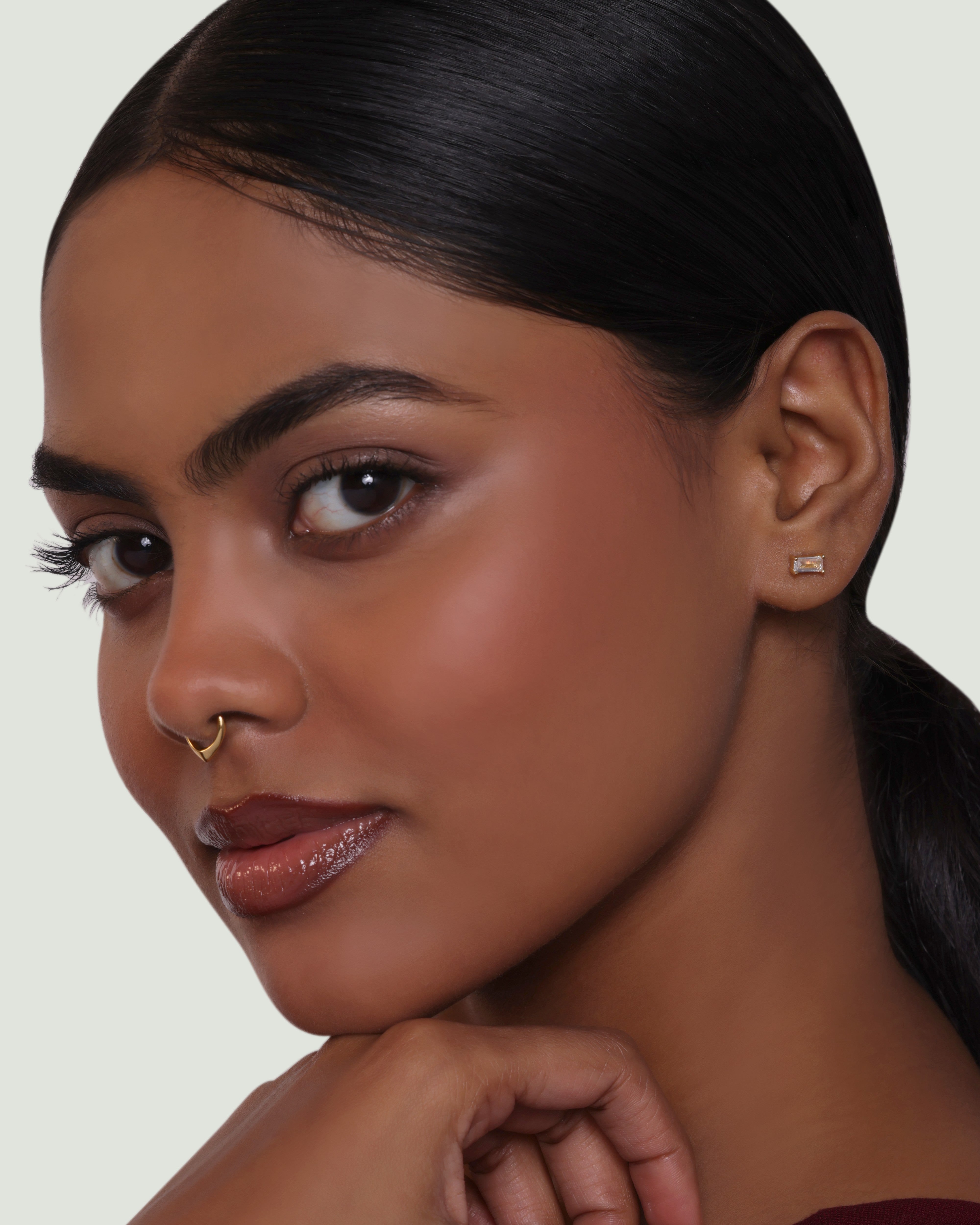 Boxy Flat Back Stud Earrings