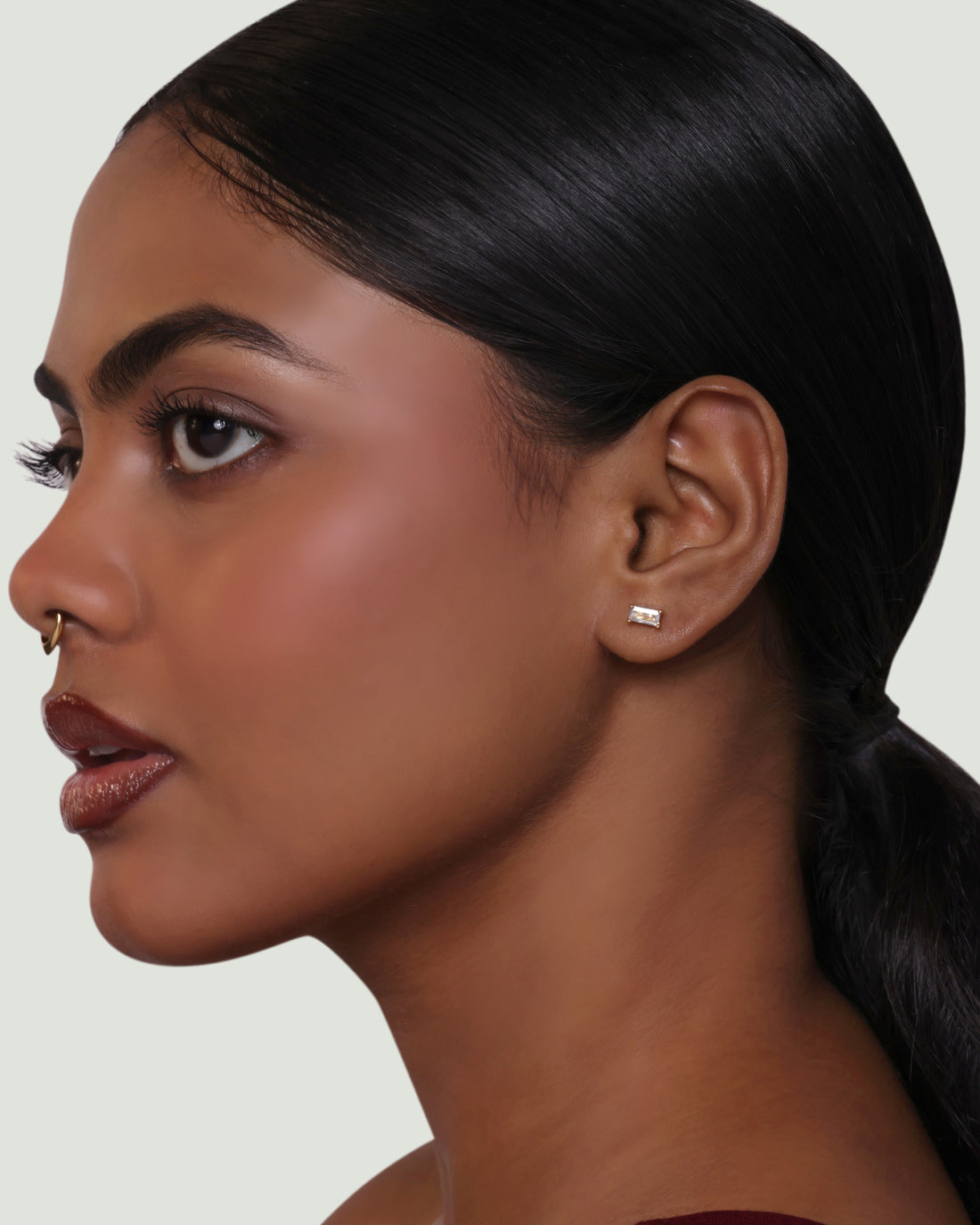 Boxy Flat Back Stud Earrings