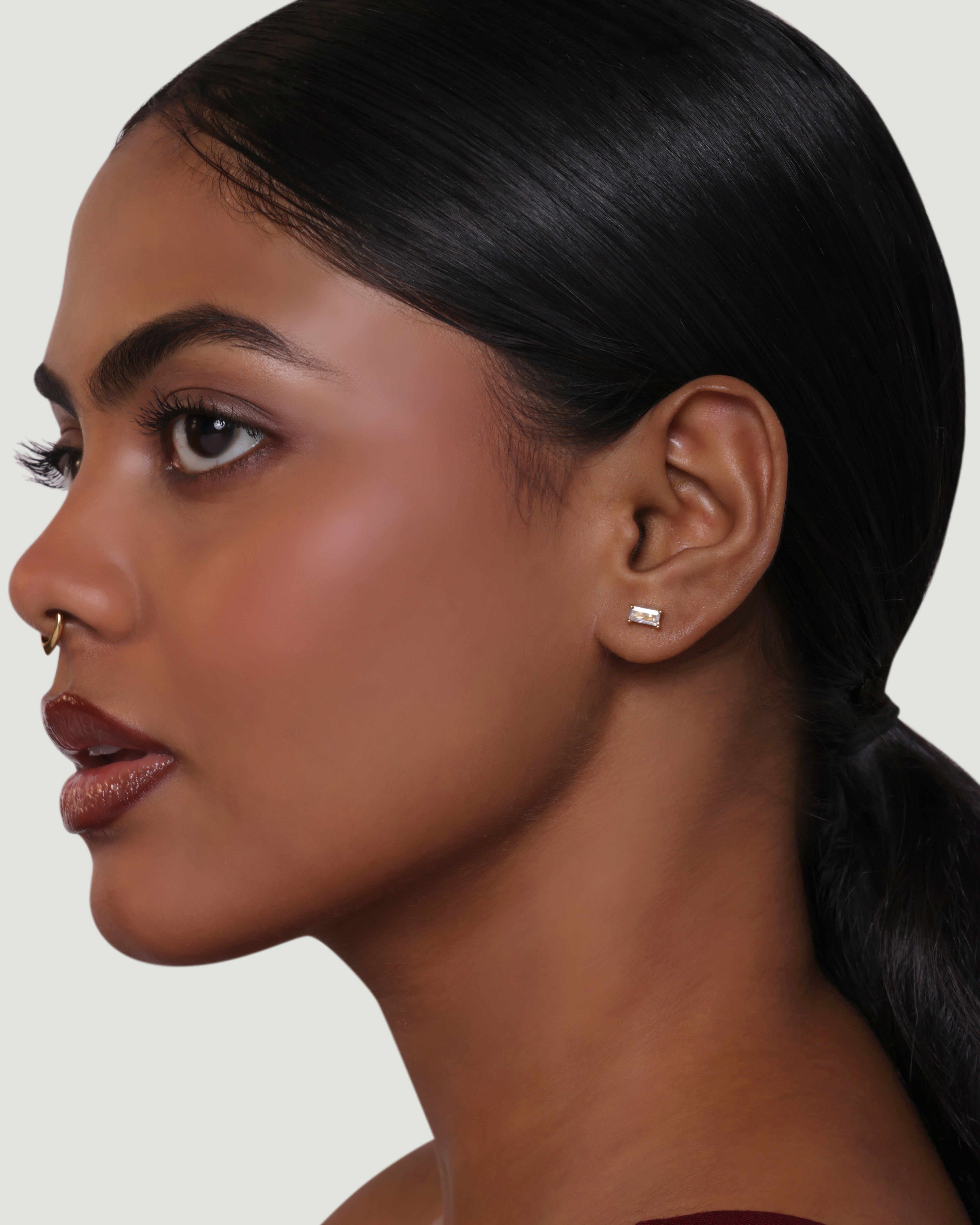 Boxy Flat Back Stud Earrings