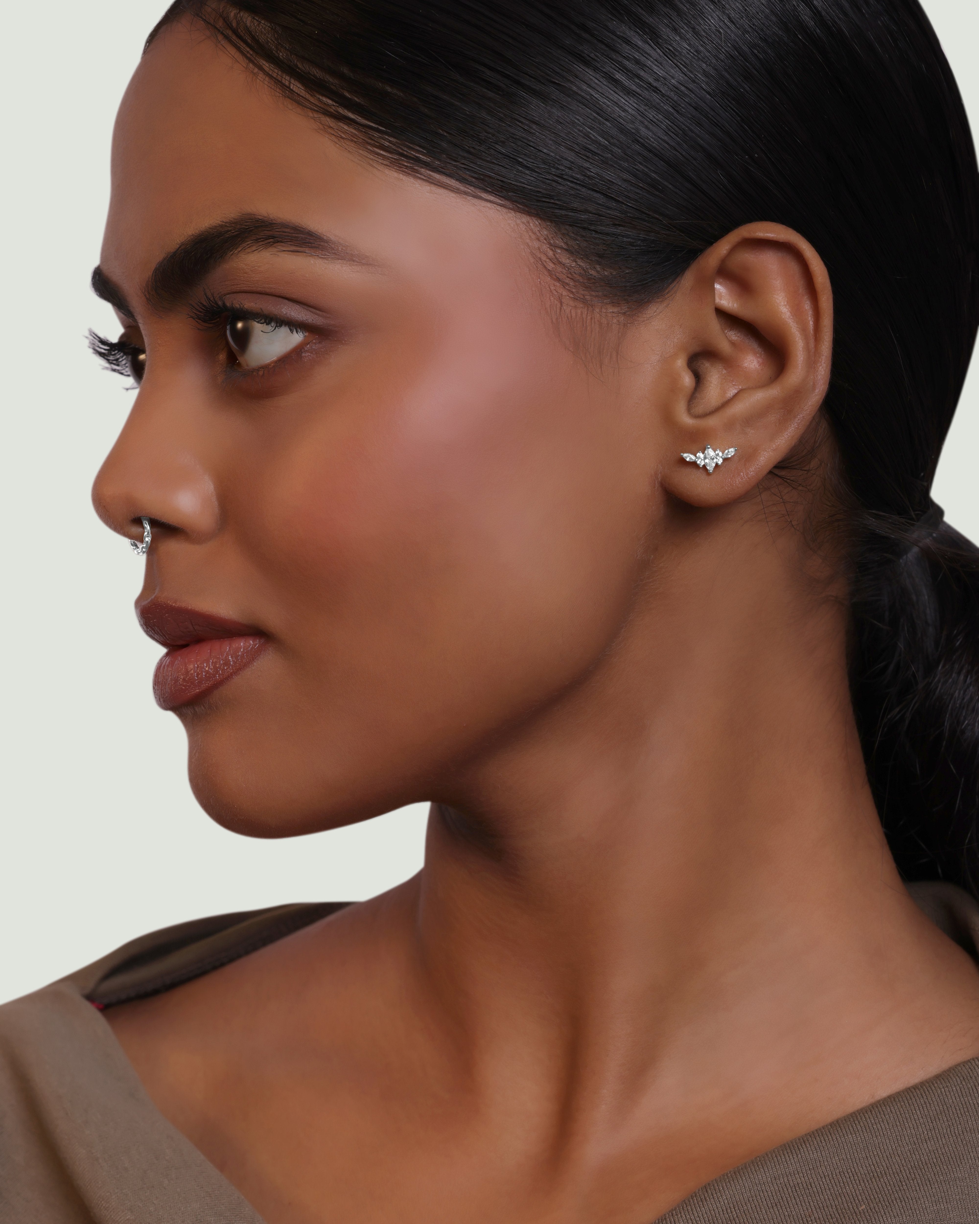 Ayra Flat Back Stud Earrings