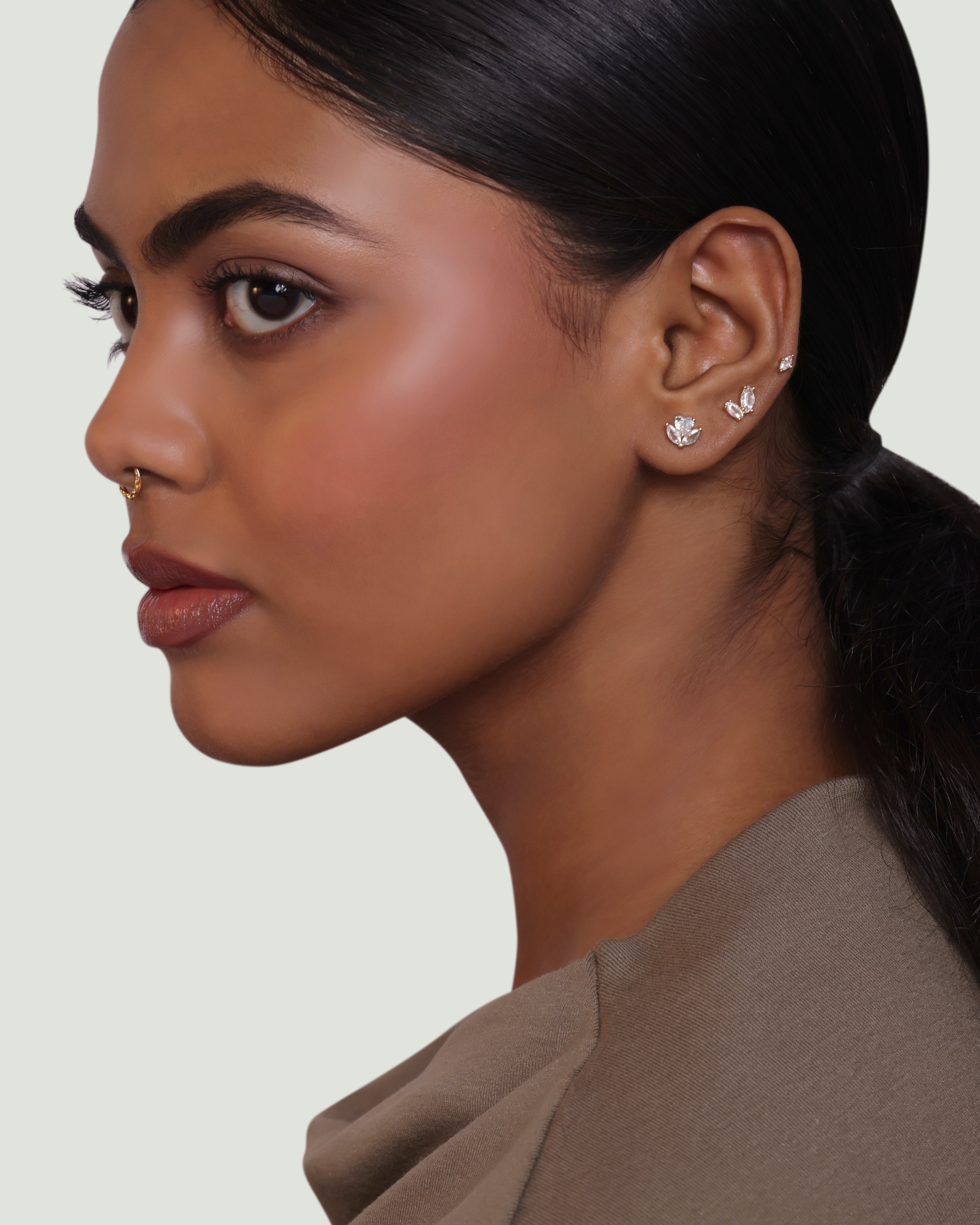 Aura Flat Back Stud Earrings