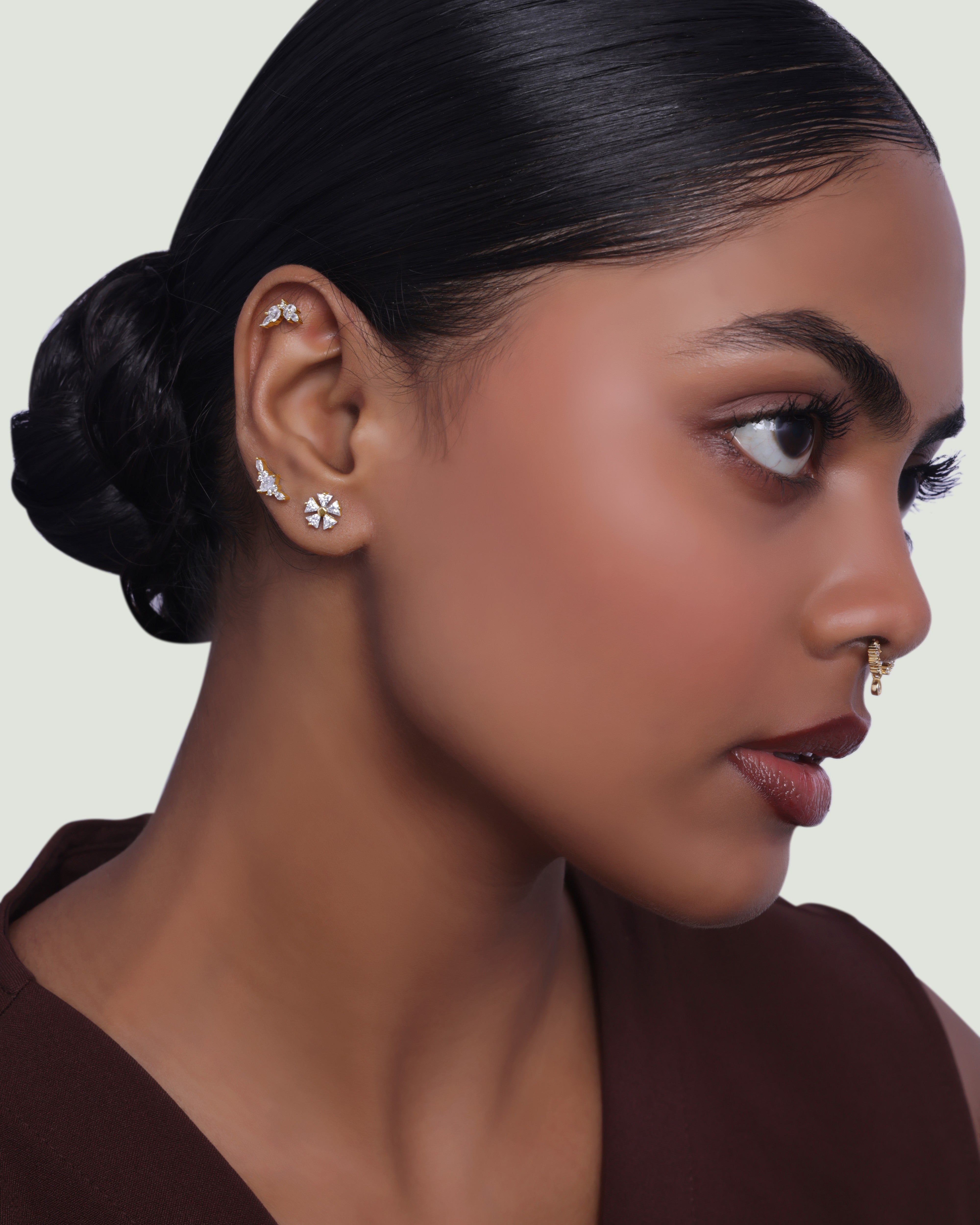 Rosaline Flat Back Stud Earrings