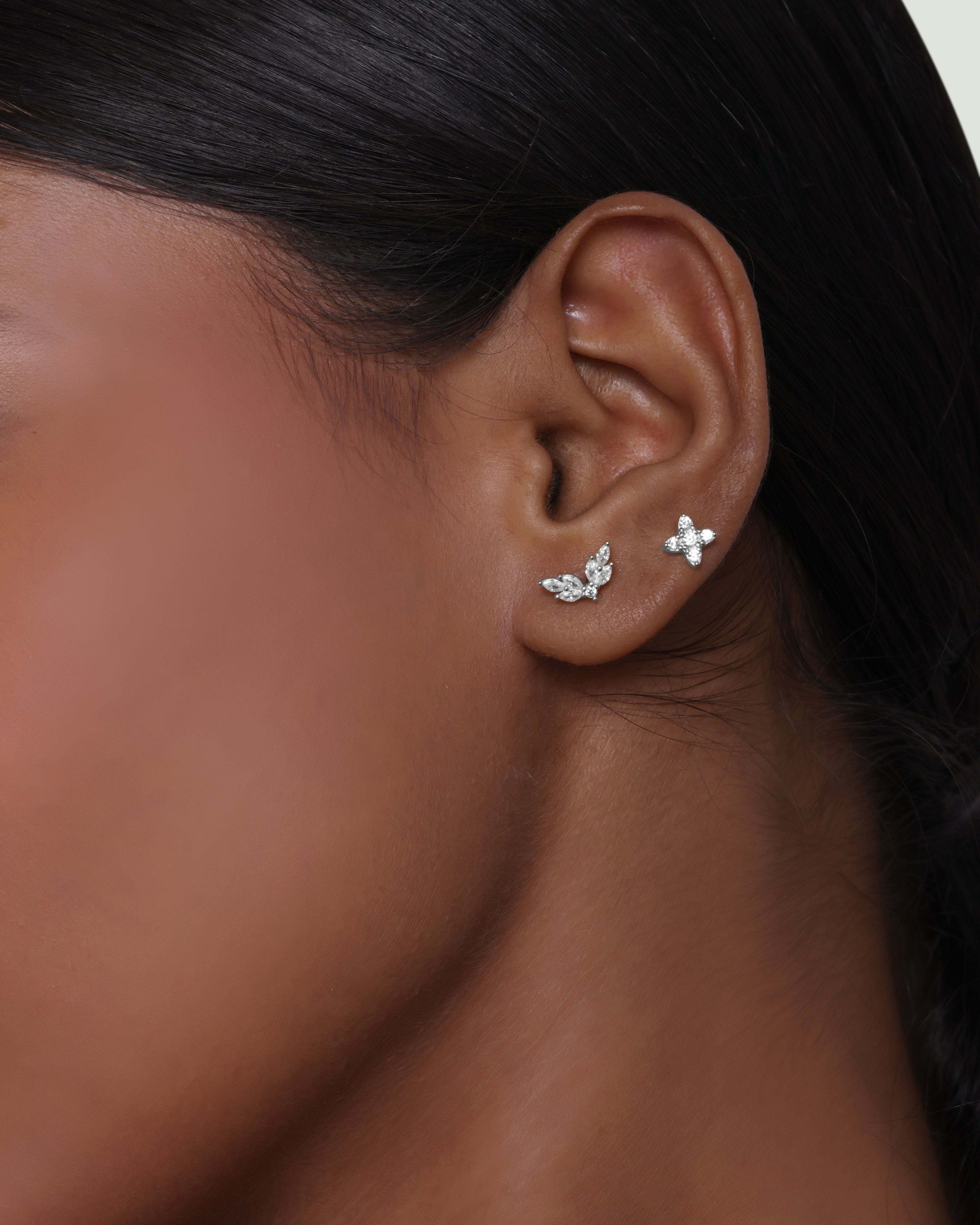 Rosaline Flat Back Stud Earrings
