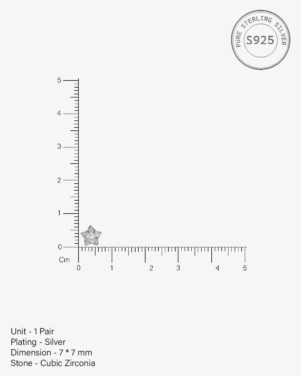 Anastasia Flat Back Stud Earrings