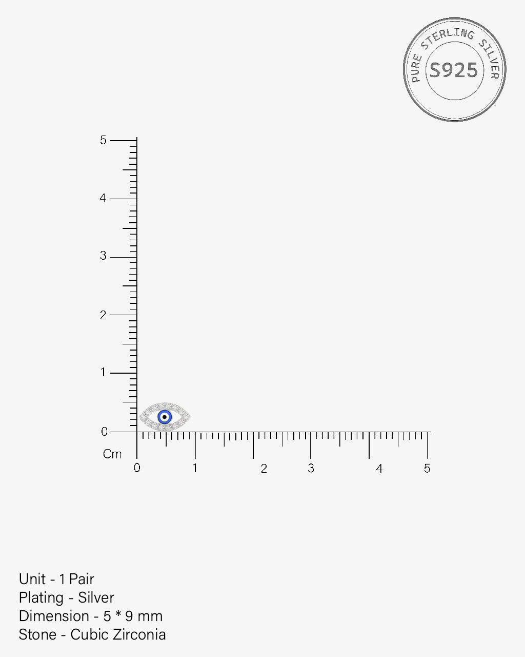 Enamel Evil Eye Stud Earrings