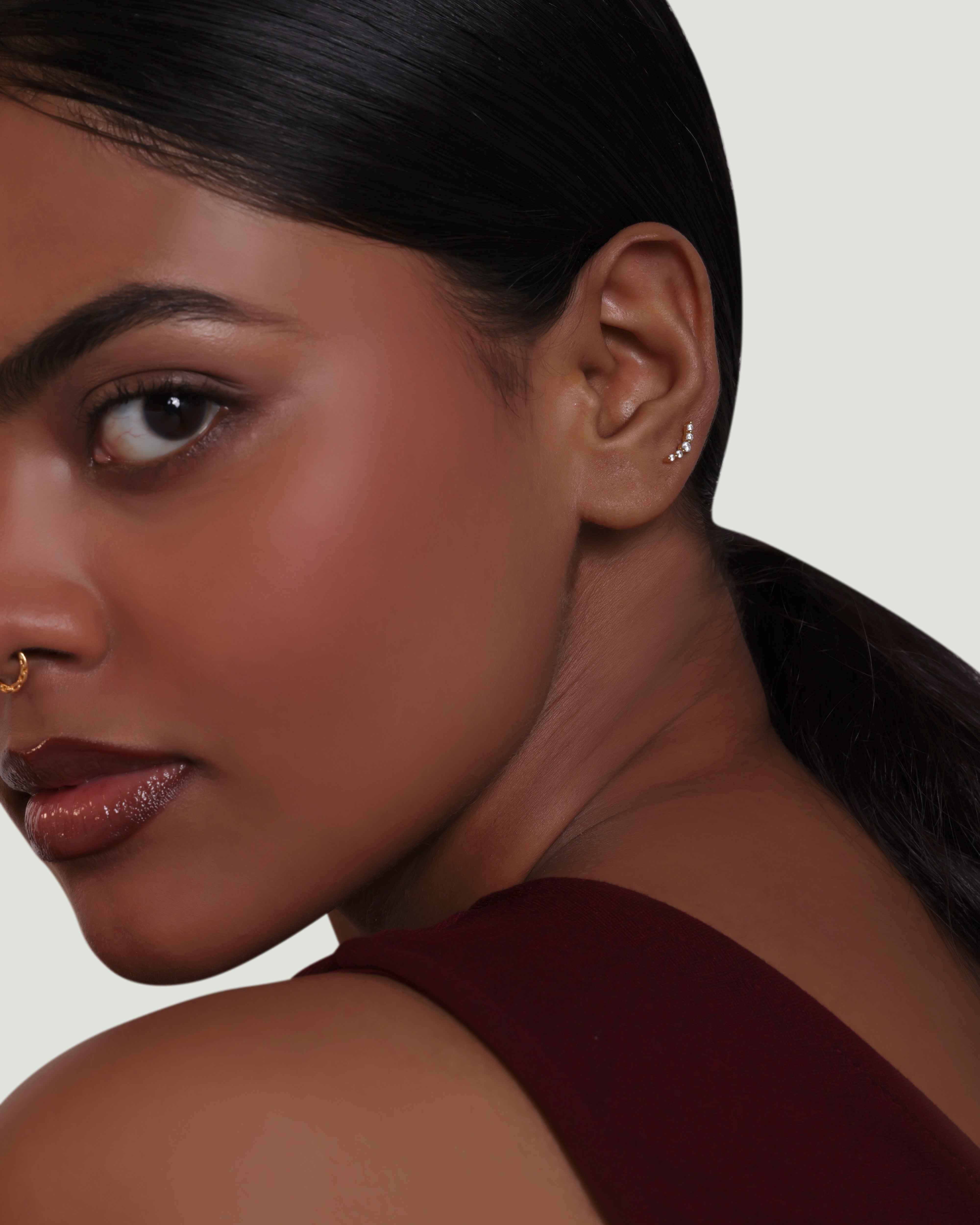 Five Mattel Stone Climber Screw Studs Earrings