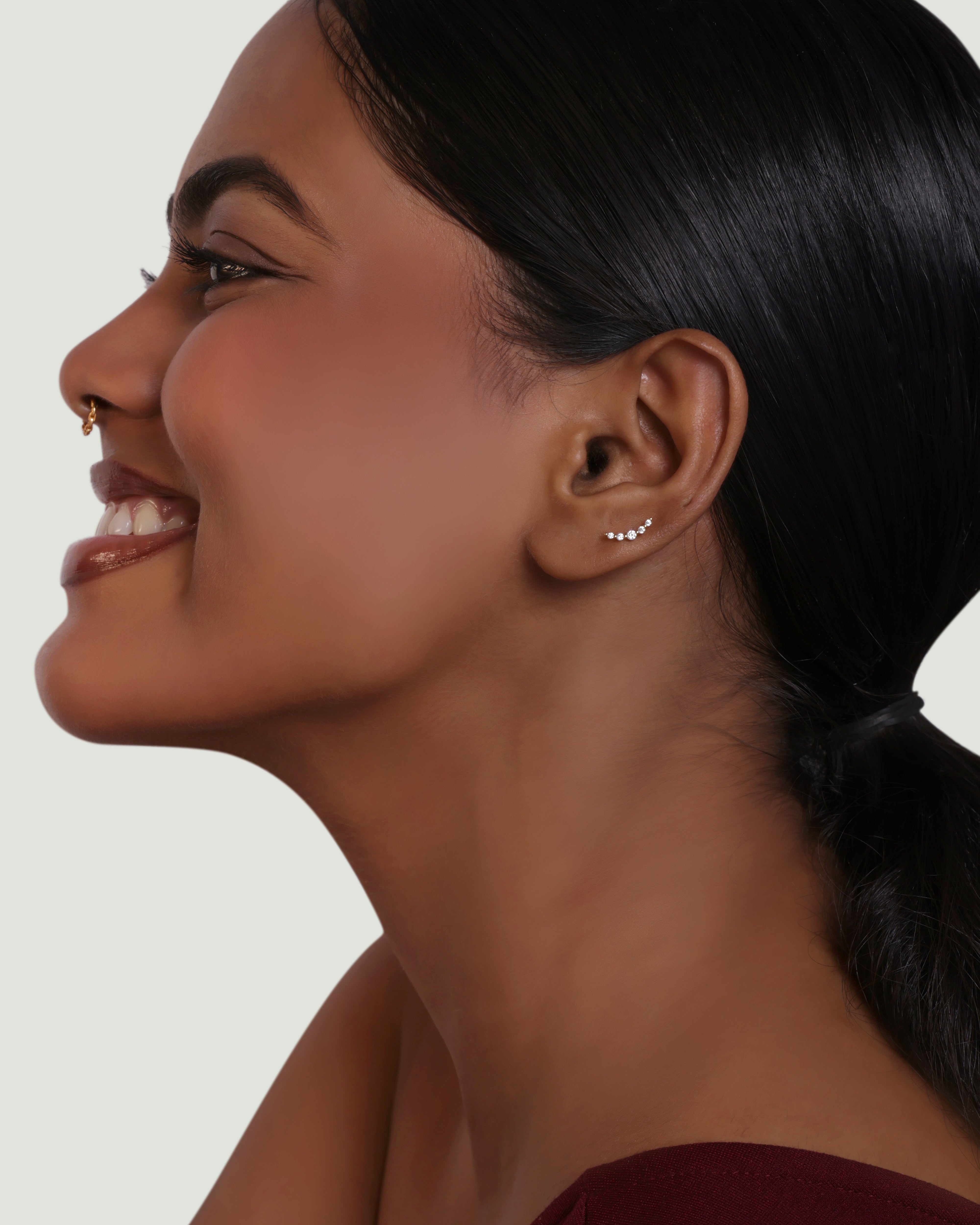 Five Mattel Stone Climber Screw Studs Earrings