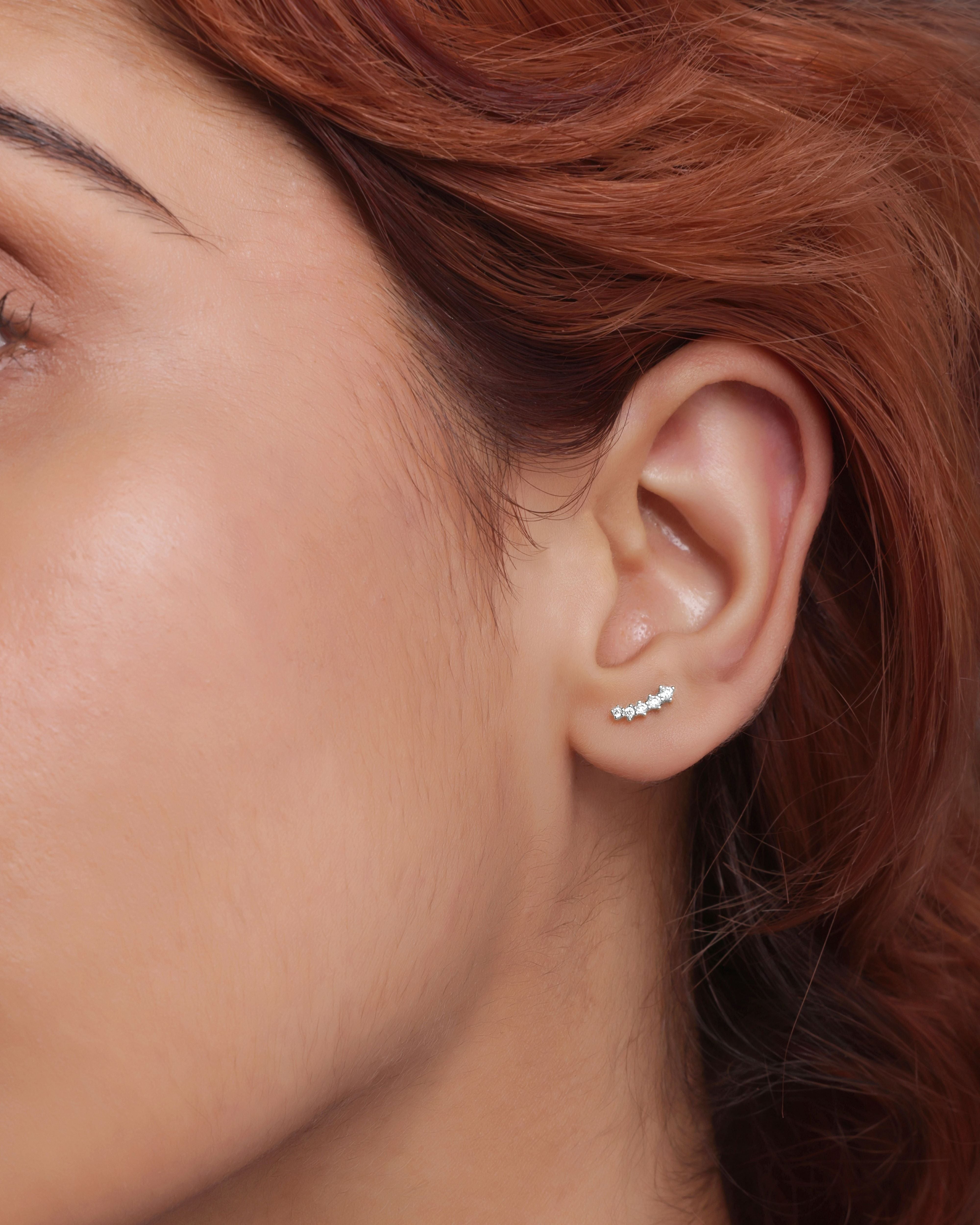 Five Stone Climber Studs Earrings