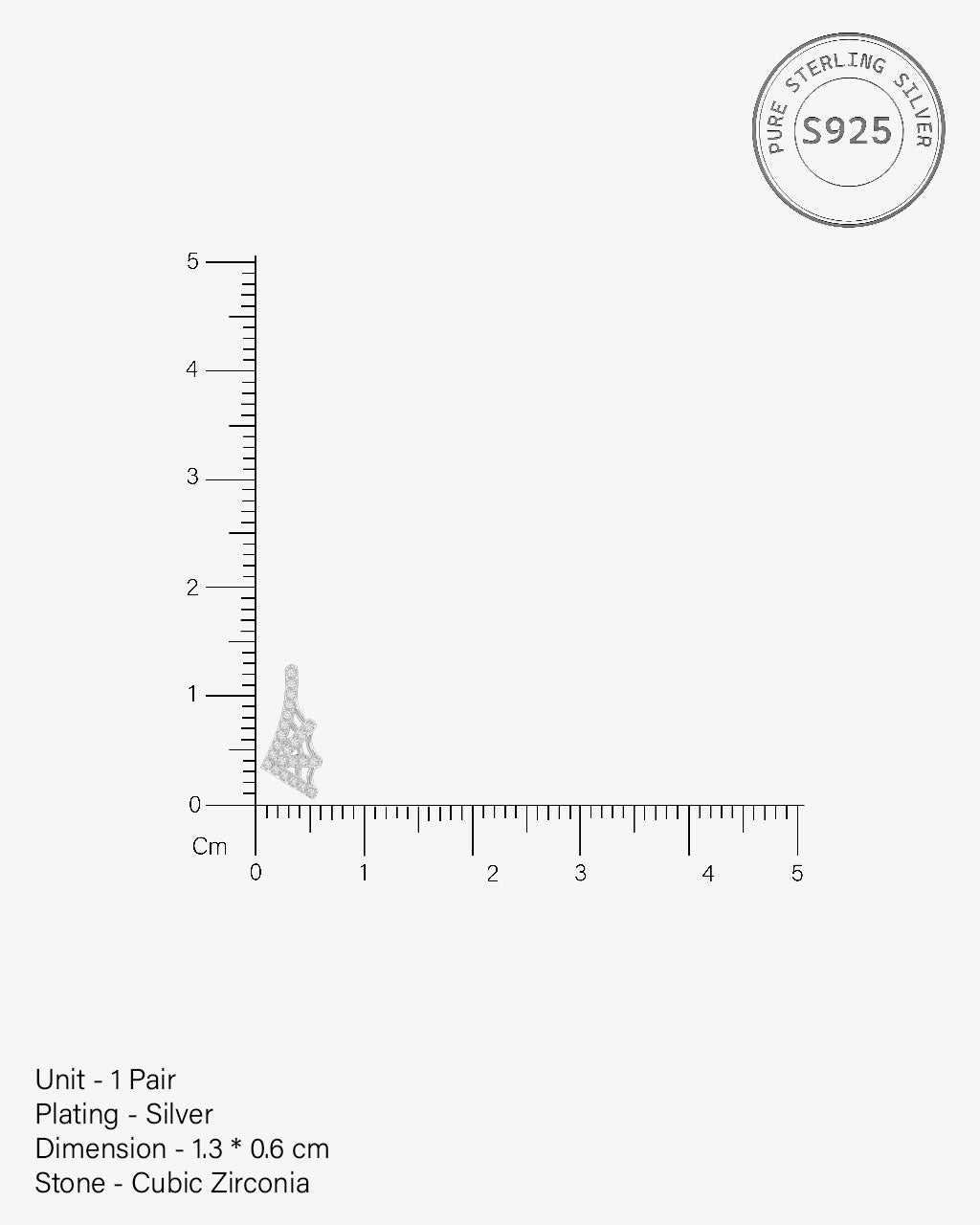 Zirconia Web Spread Stud Earrings