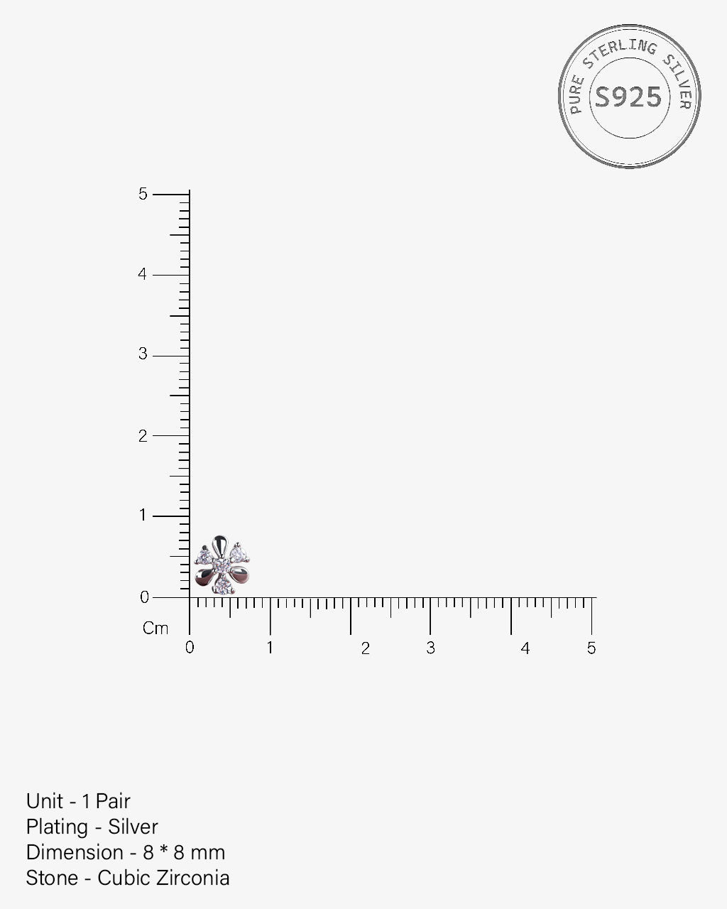 Icy Blush - Everyday Floral Stud Earrings