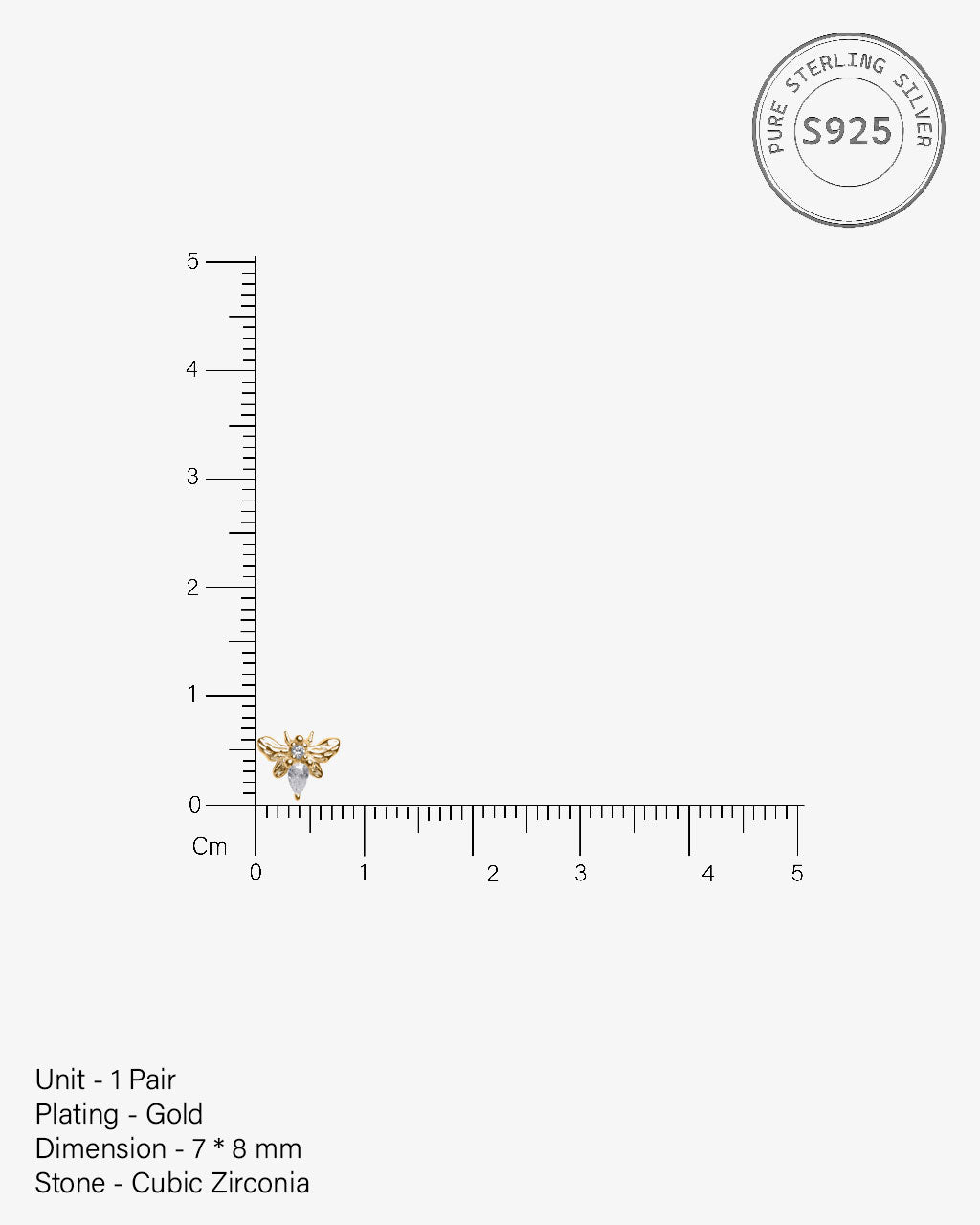 Luxury Bee Stud Earrings