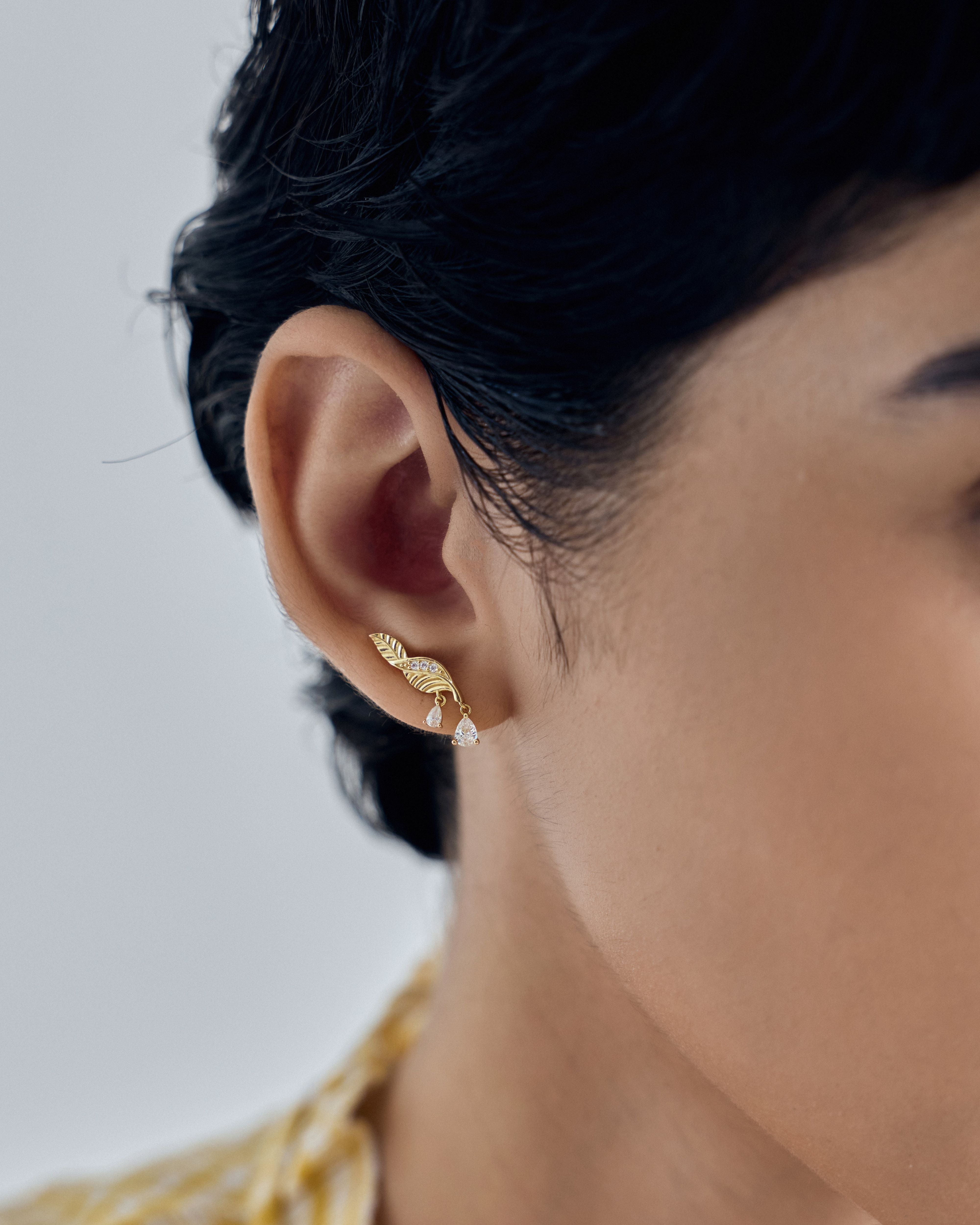 Parna Droplet Flatback Earrings