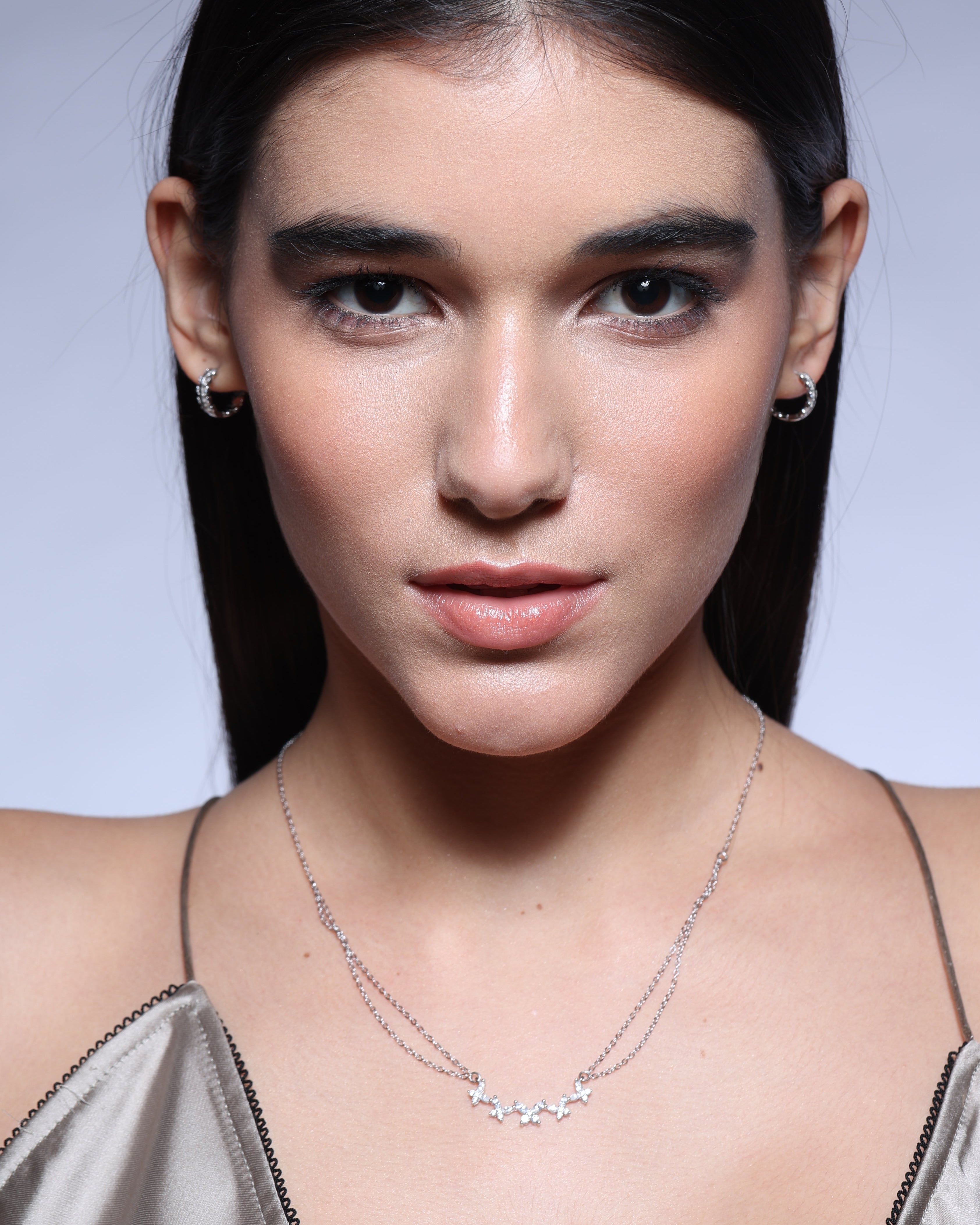 Dual Chain Butterfly Stacked Necklace