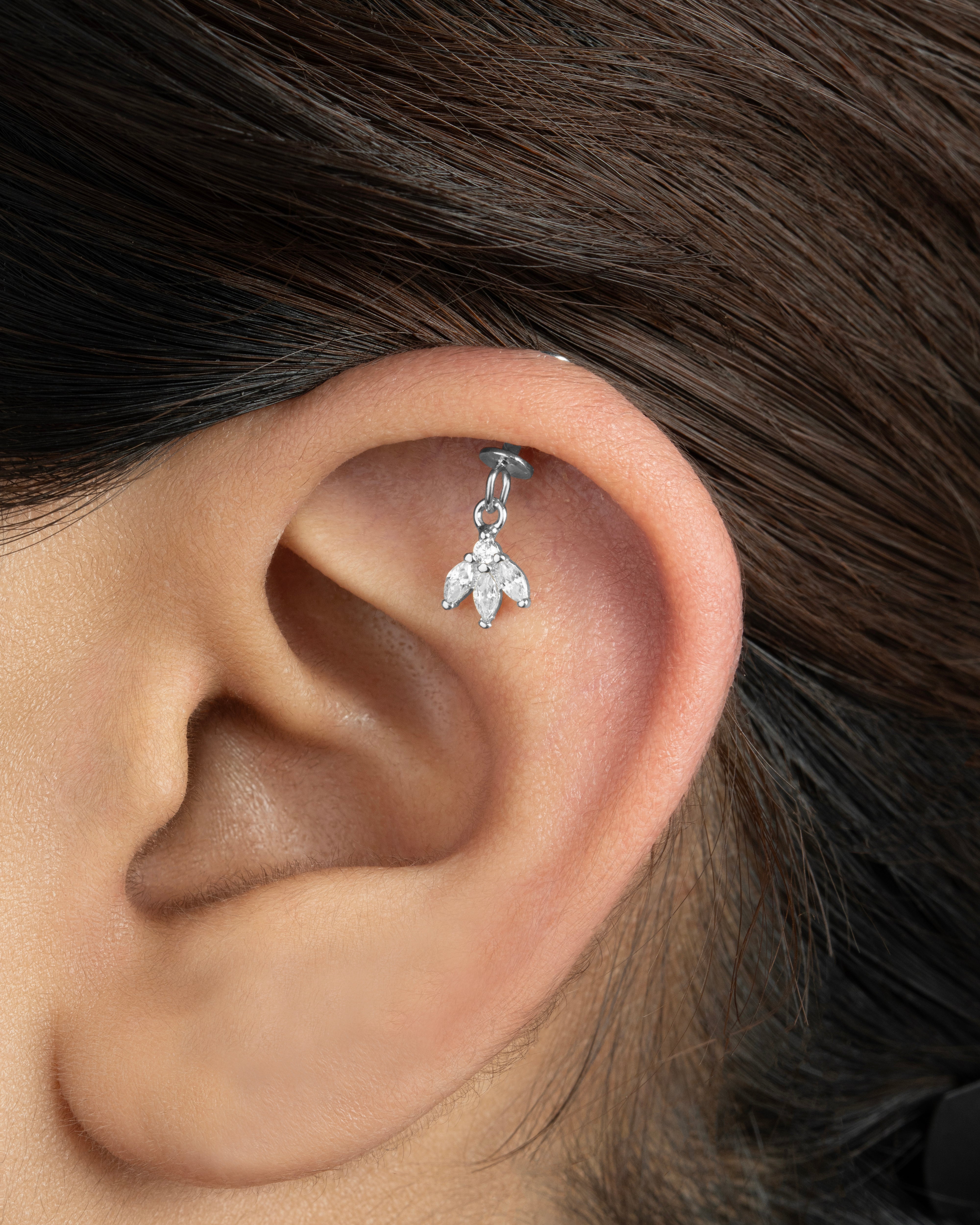 Petal Helix Hanging Earrings