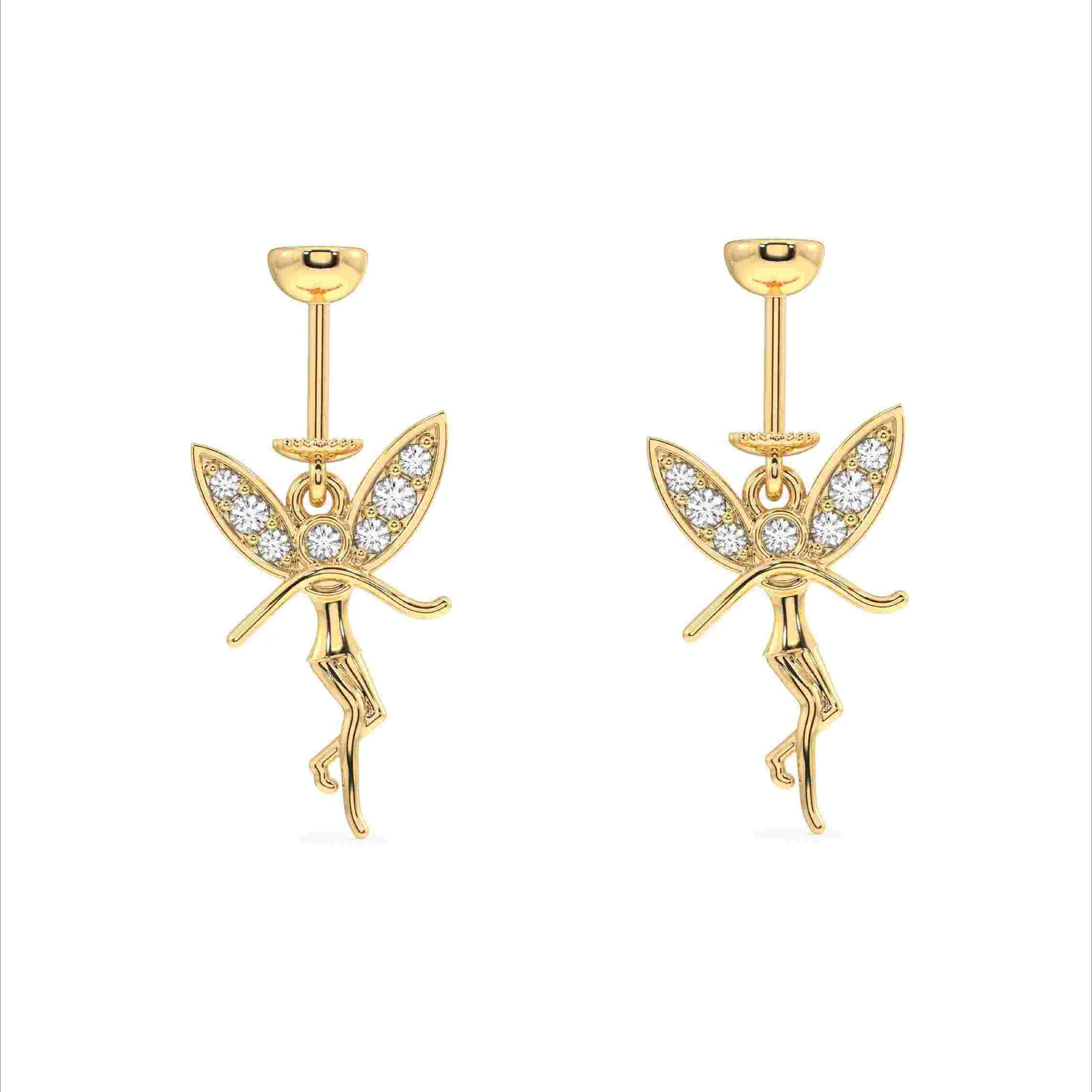 The Flying Angel Screw Helix Hanging Earrings