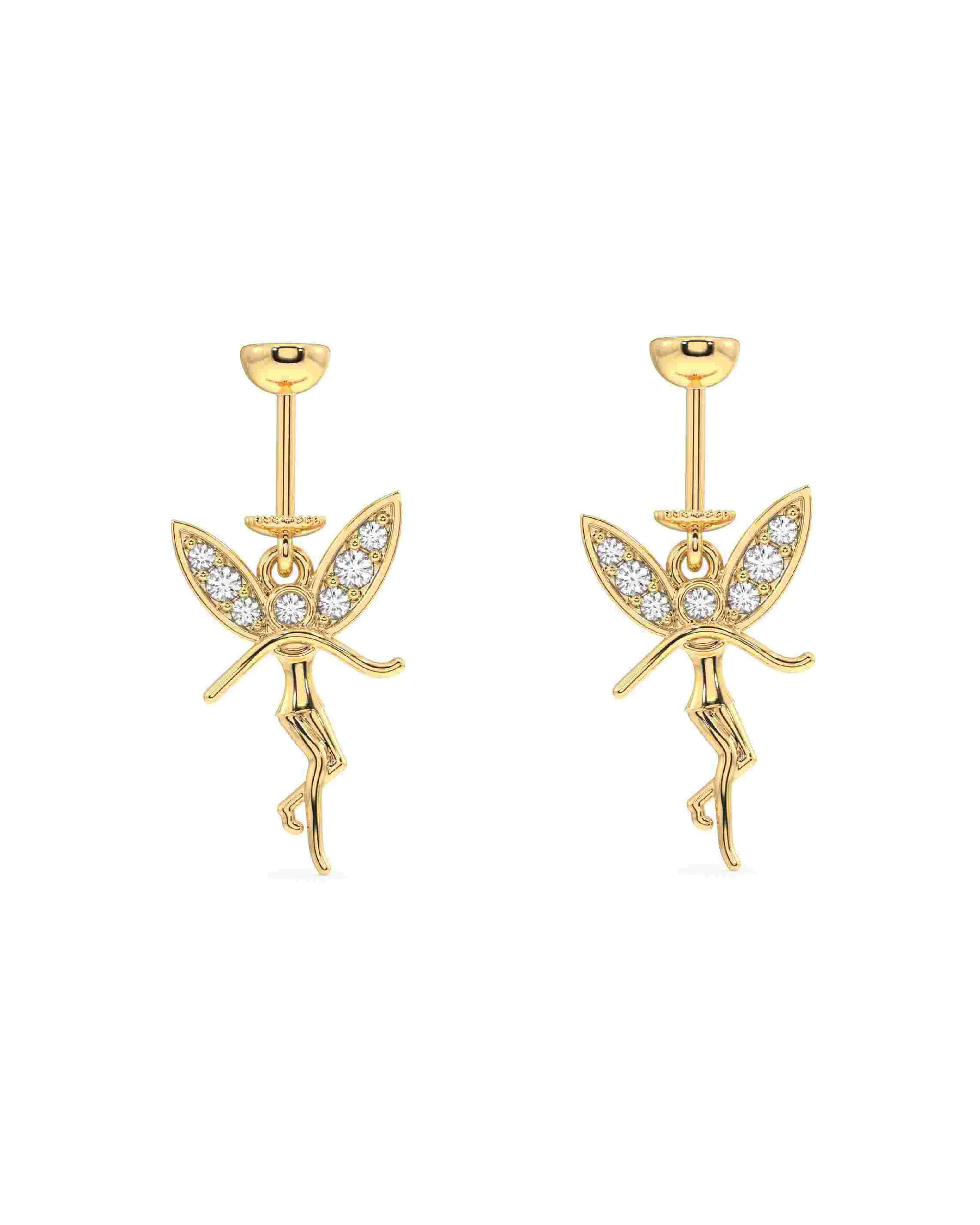 The Flying Angel Screw Helix Hanging Earrings