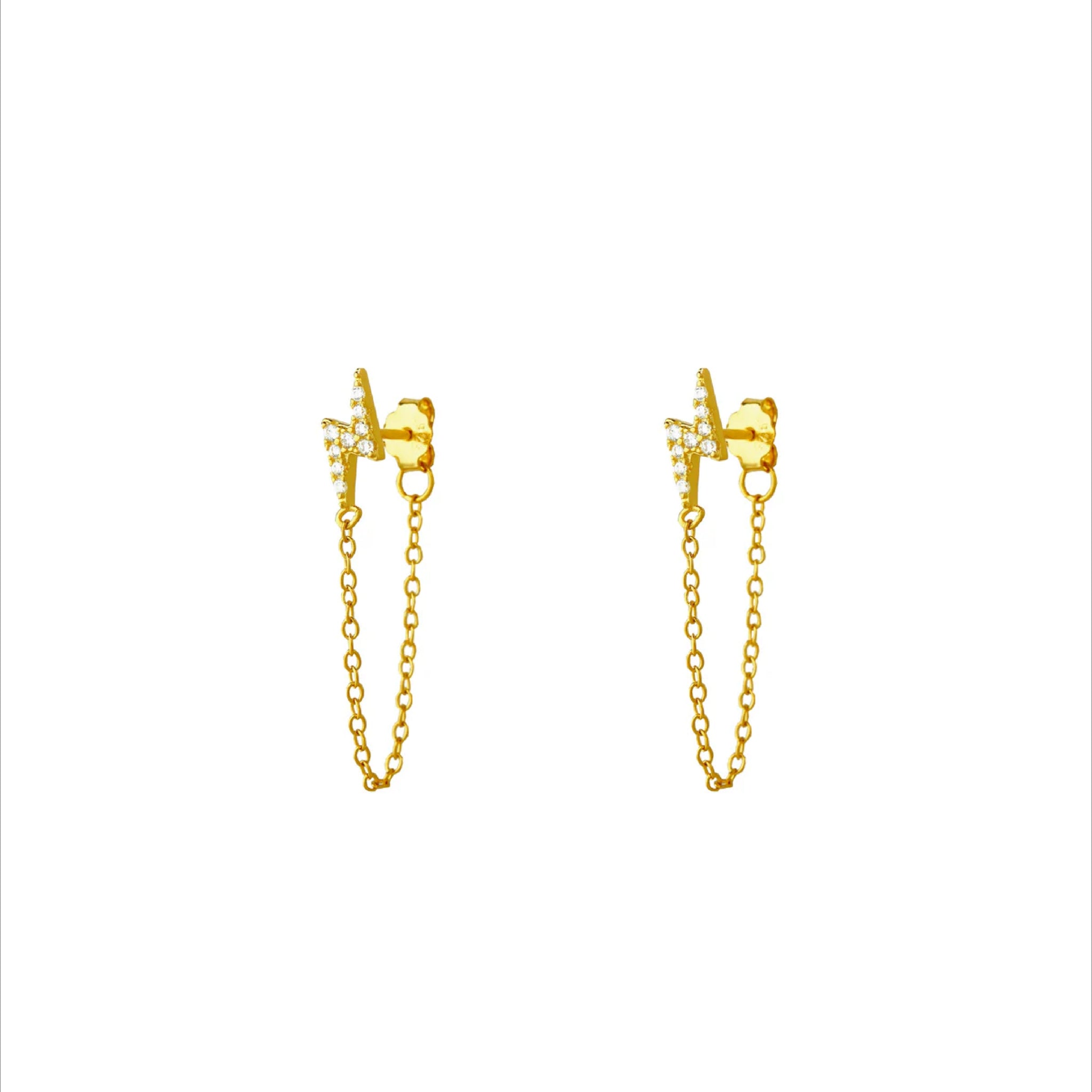 Thunder Dangler Chain Earrings
