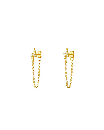 Thunder Dangler Chain Earrings