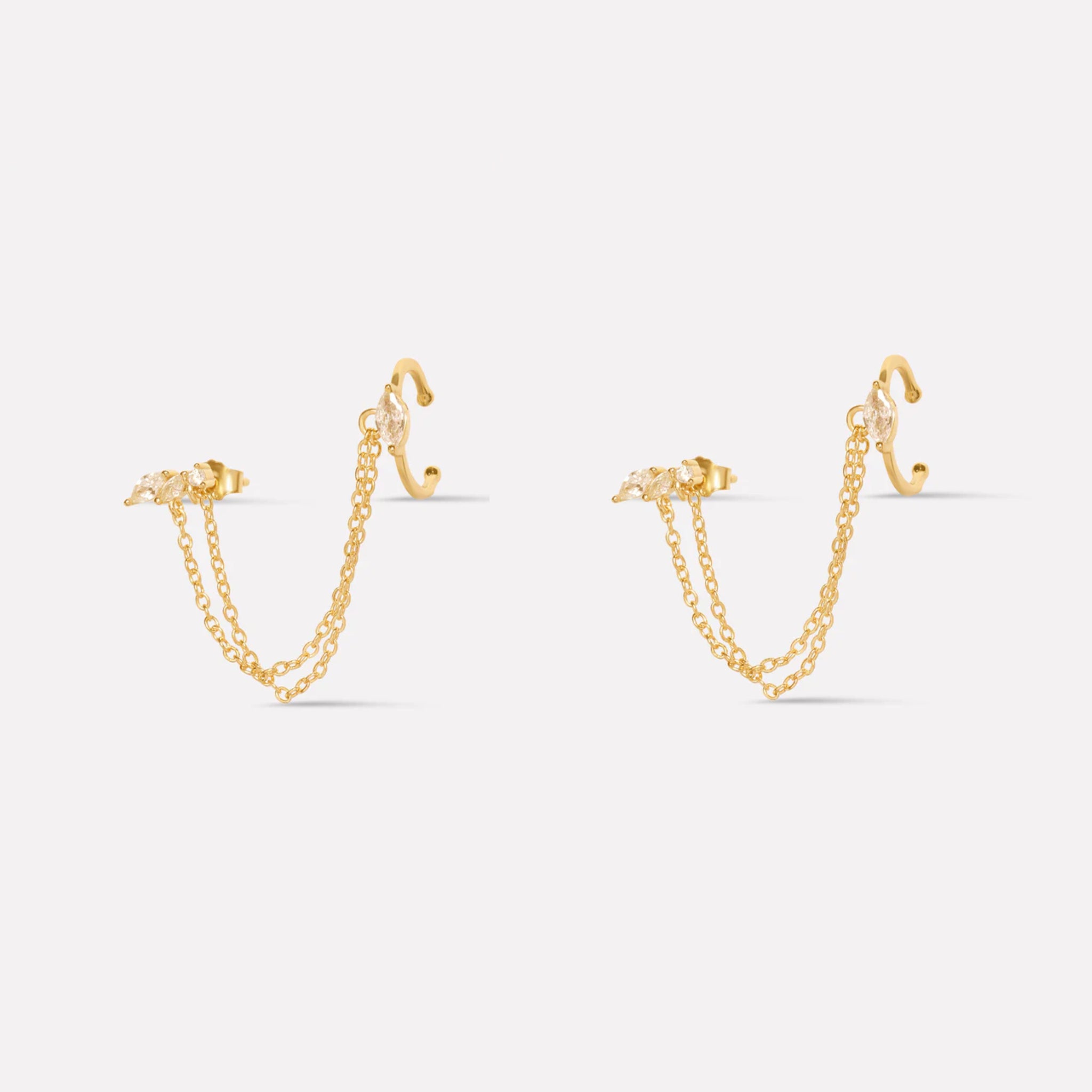 Victoria Chain Connector Earrings