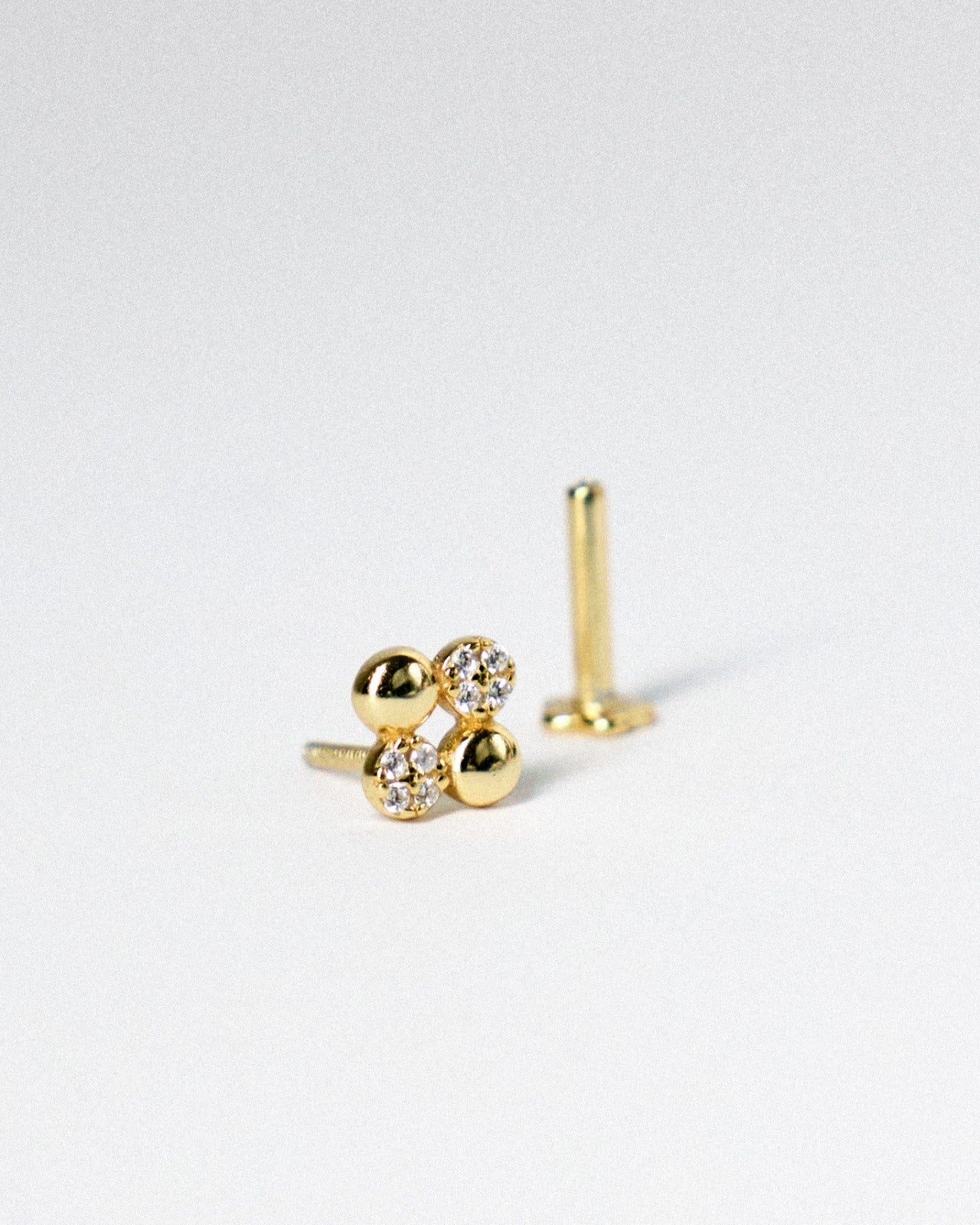 Radiant Square Silver Stud Men's Earrings