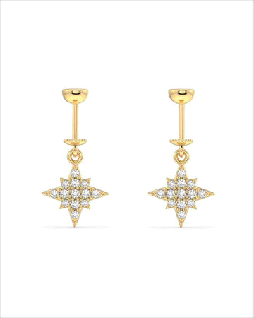 Zircon Star Helix Hanging Earrings