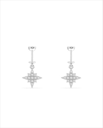 Zircon Star Helix Hanging Earrings
