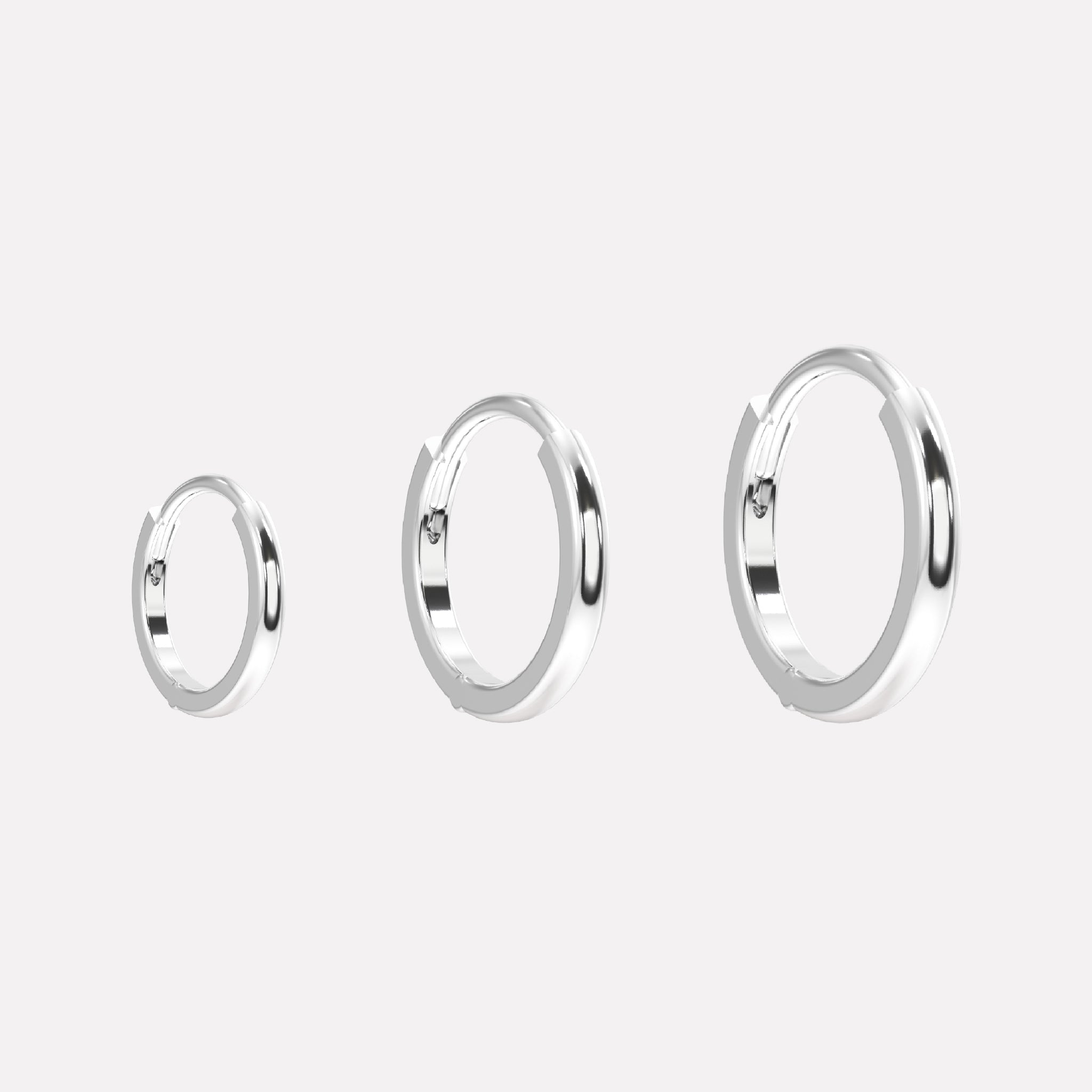 Evergreen Silver Hoops Multiple Sizes Hoop Earrings