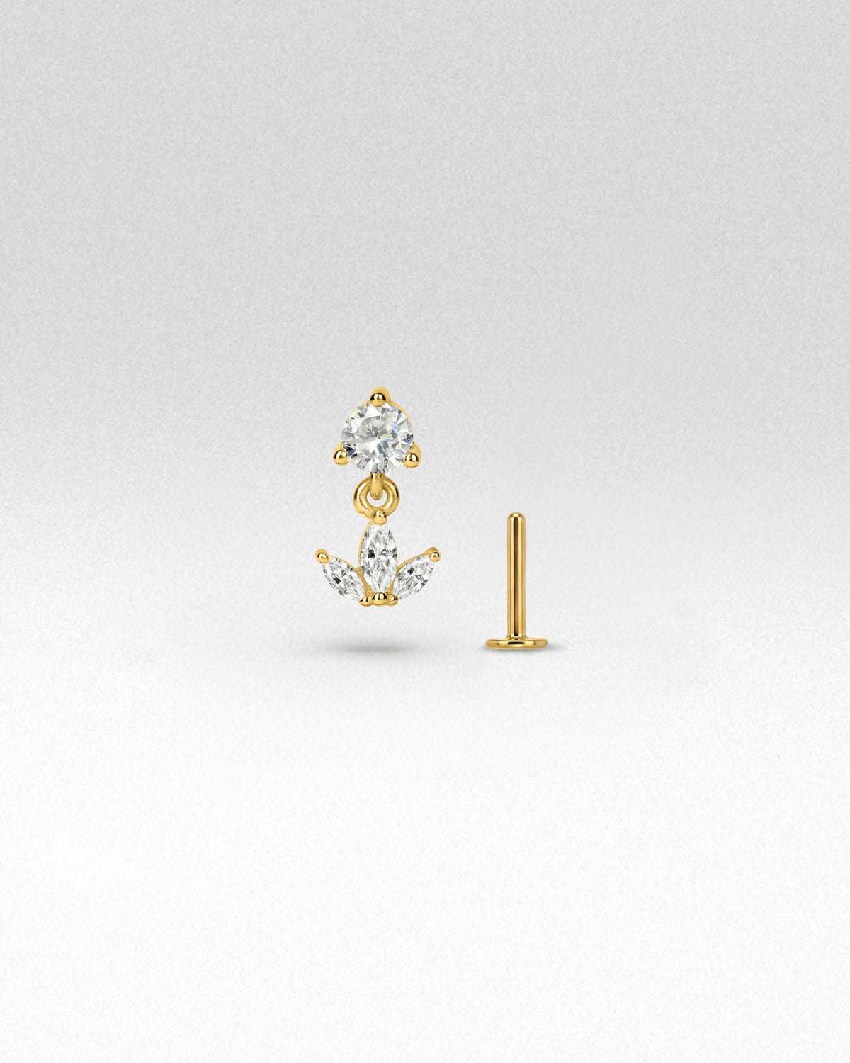 Vega Marquise Flatback Earrings