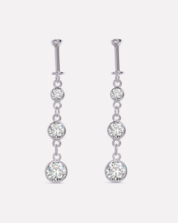 Three Drop Helix Piercings Hanging Earrings