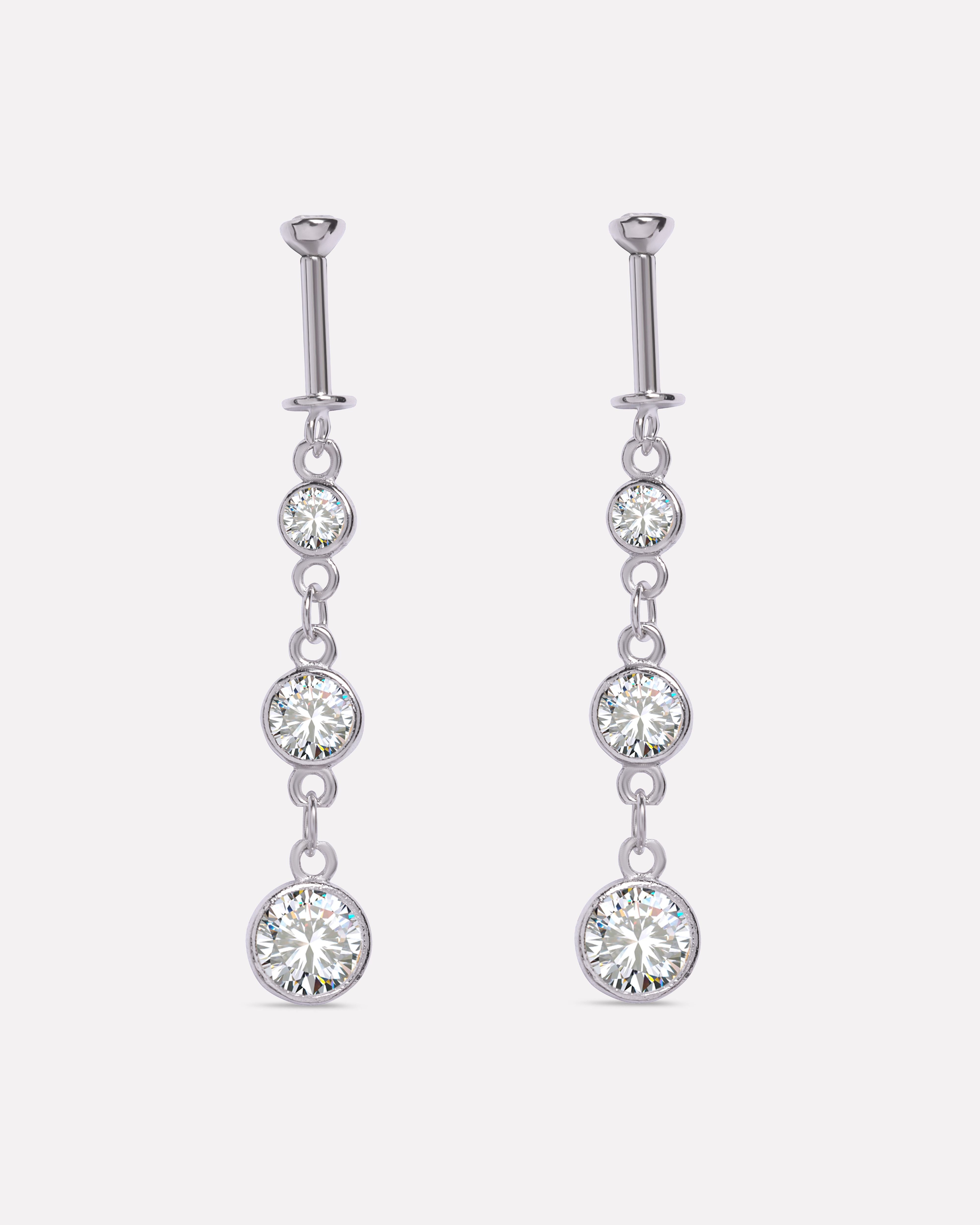 Three Drop Helix Piercings Hanging Earrings