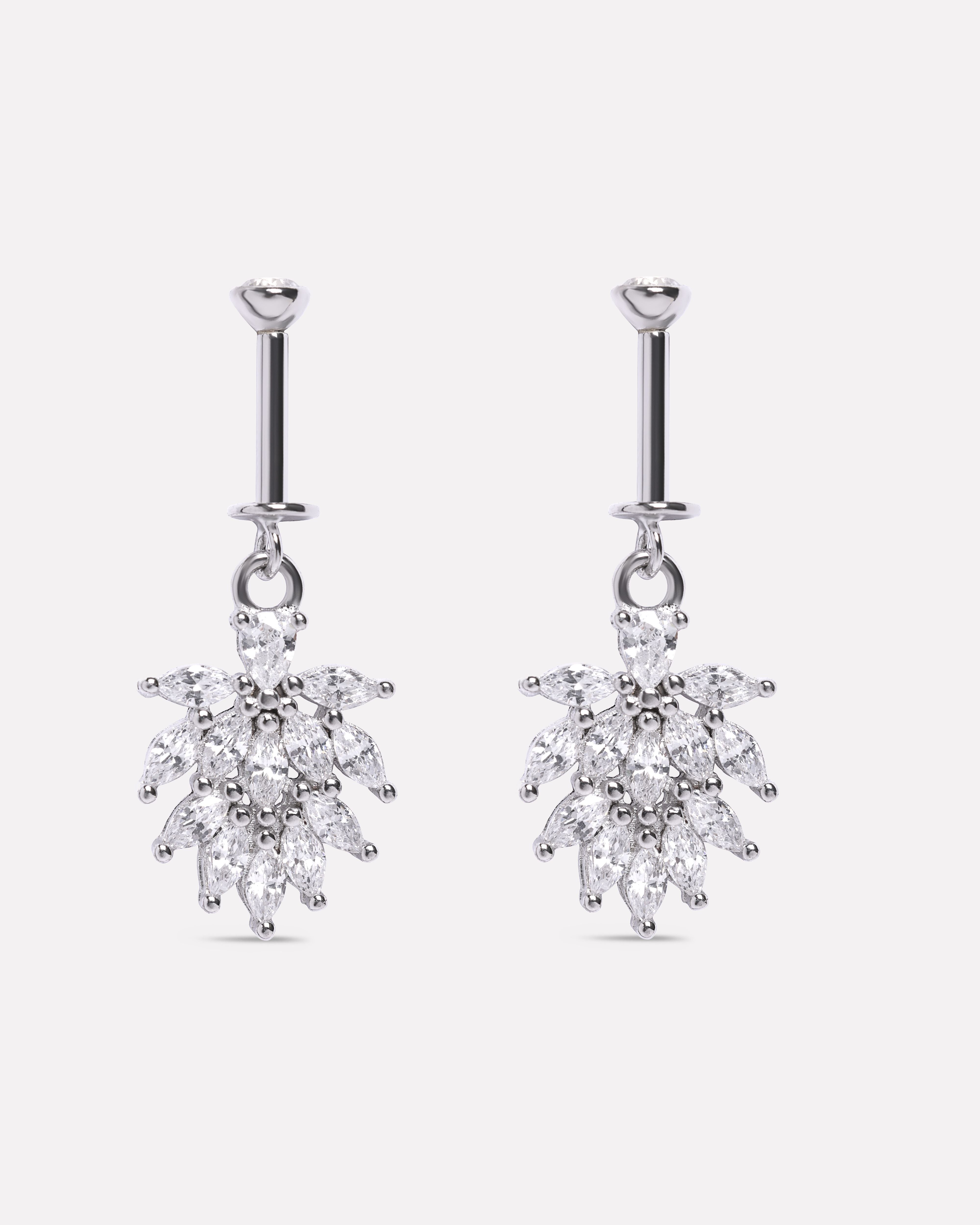 Marquise Flow Helix Hanging Earrings