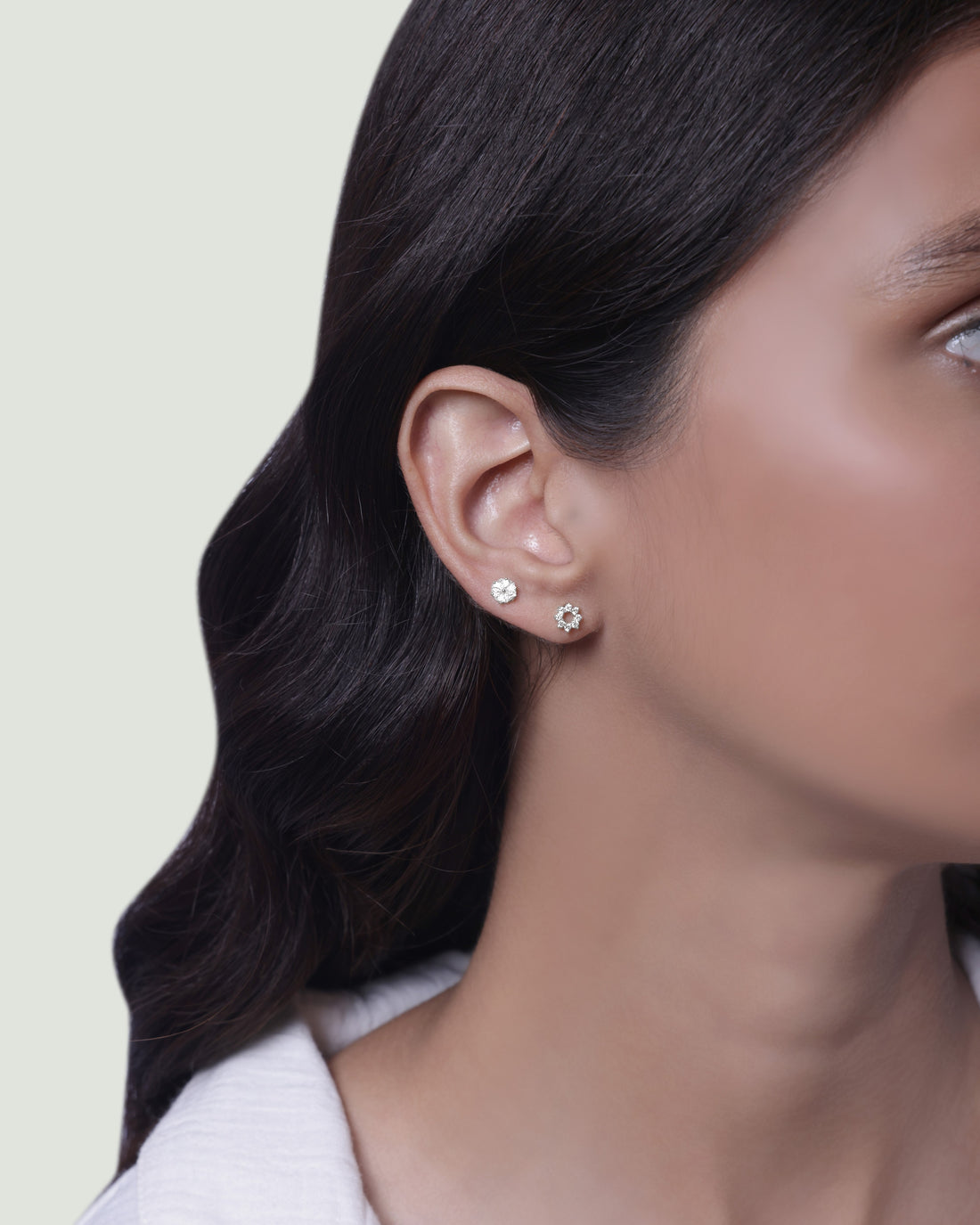 Dazzle Lilly Flat Back Screw Stud Earrings