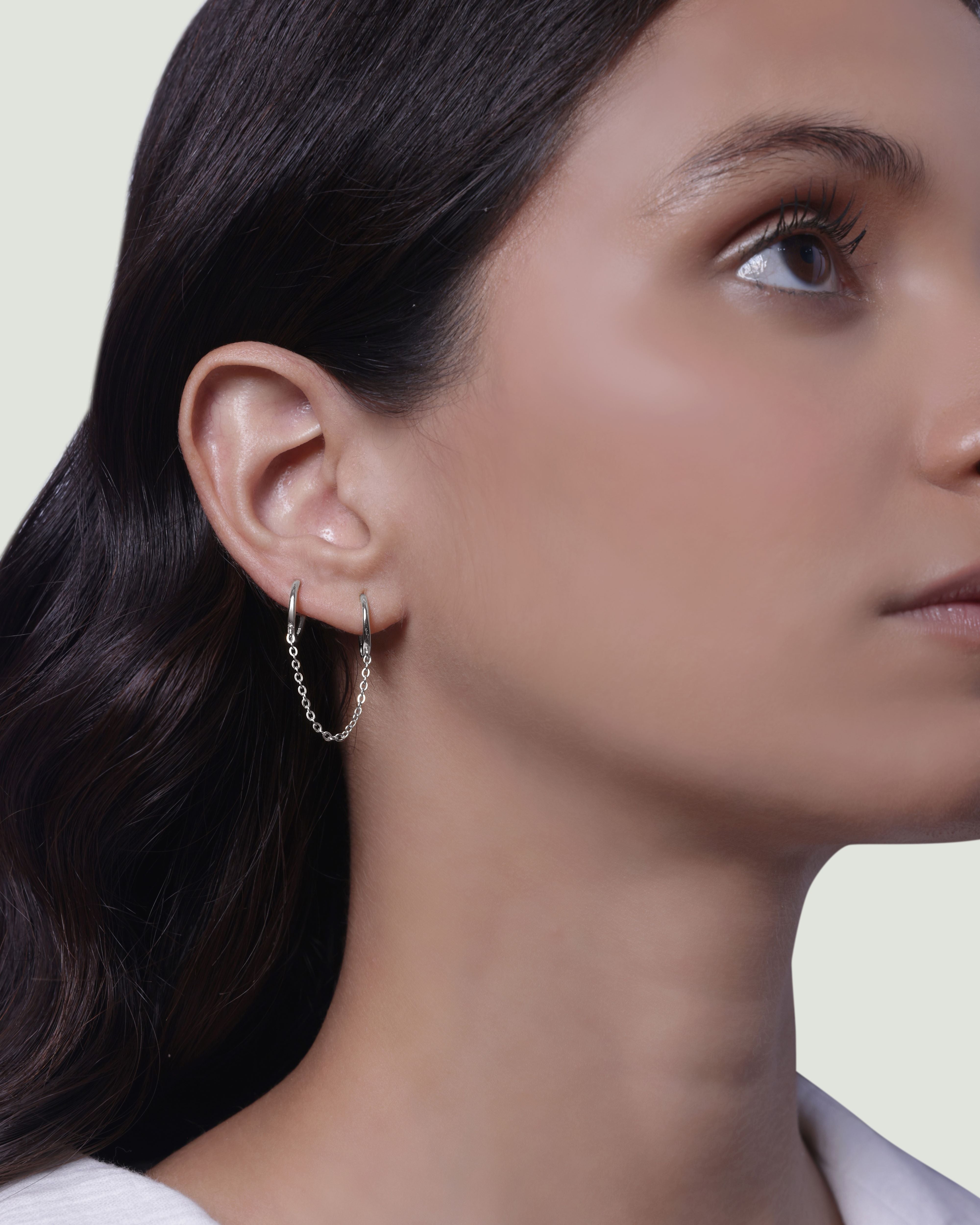 Chain Connector Essential Hoop Chain Earrings