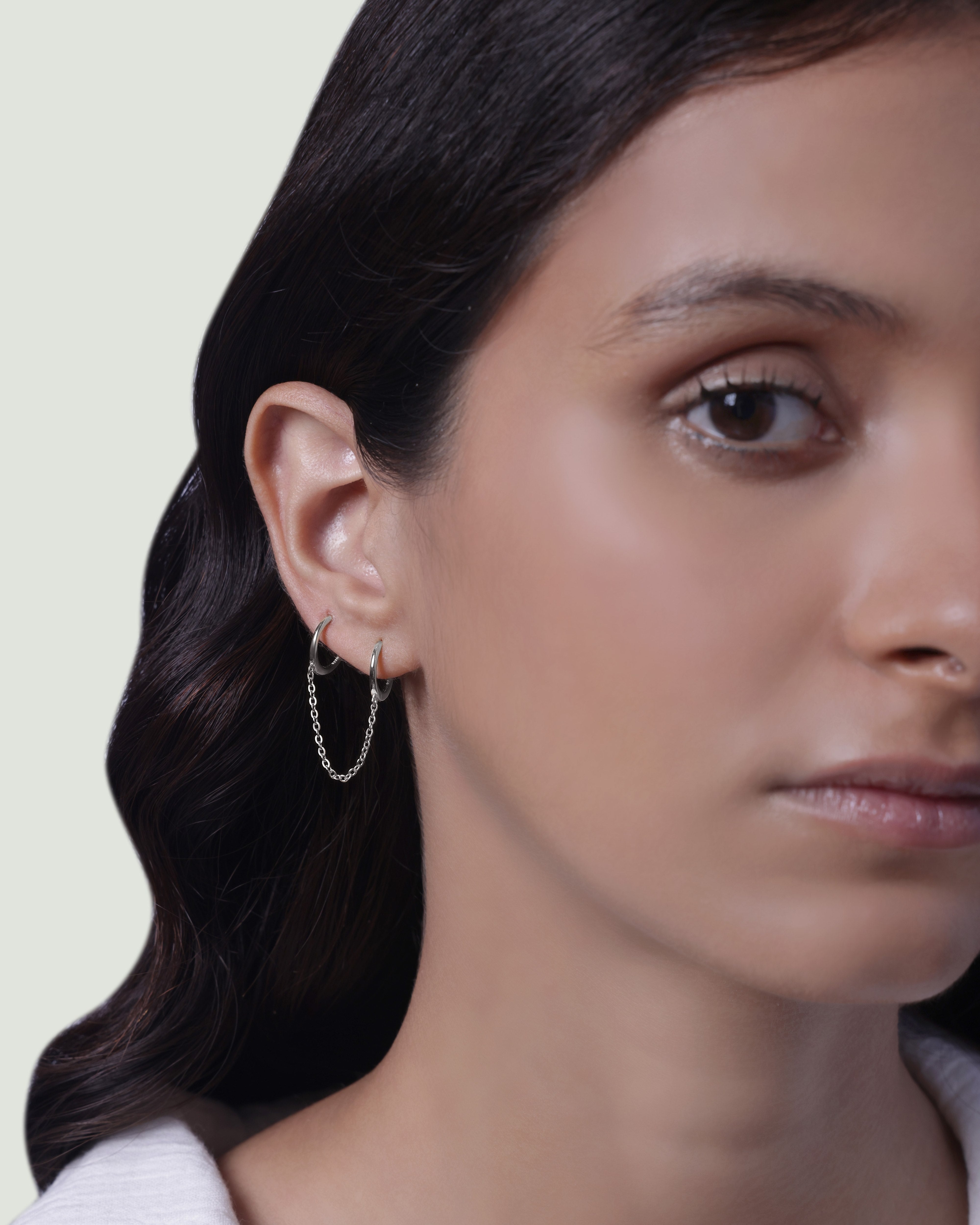 Chain Connector Essential Hoop Chain Earrings