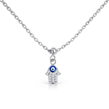 Hamsa Hand Charm Symbol Necklace