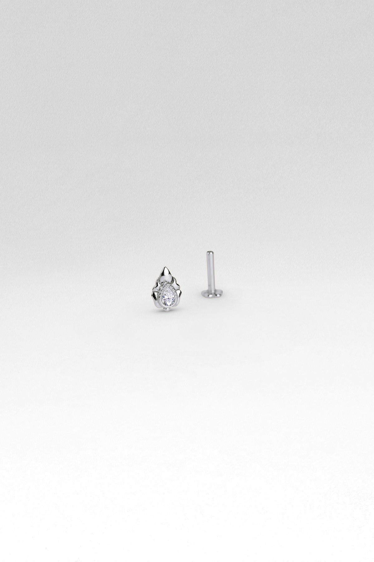 Agni Flatback Bezel Stud