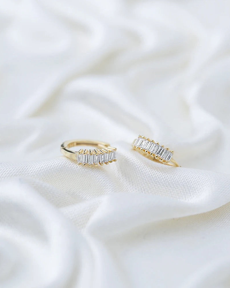 Baguette Hoop Earrings
